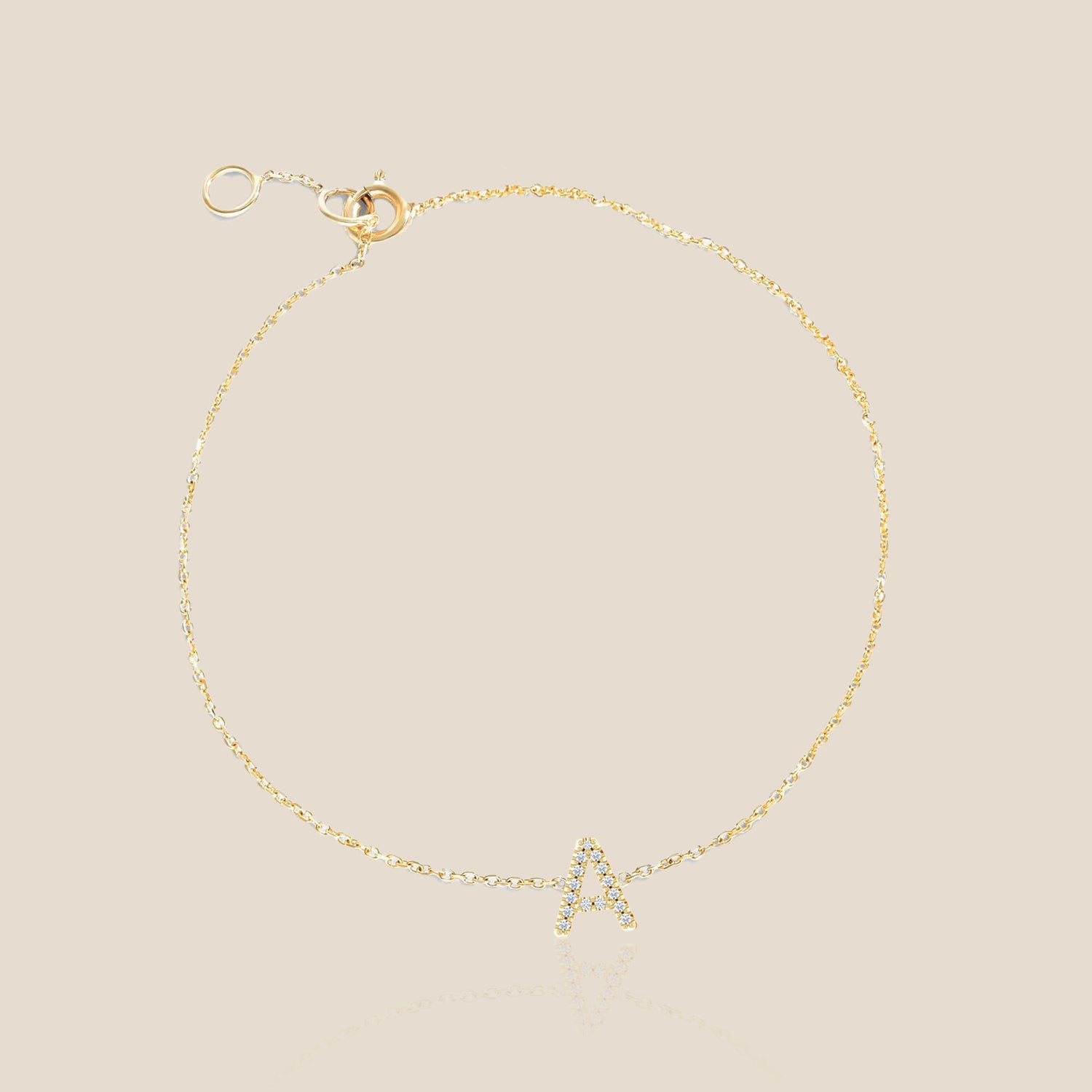 Diamond Initial Bracelet
