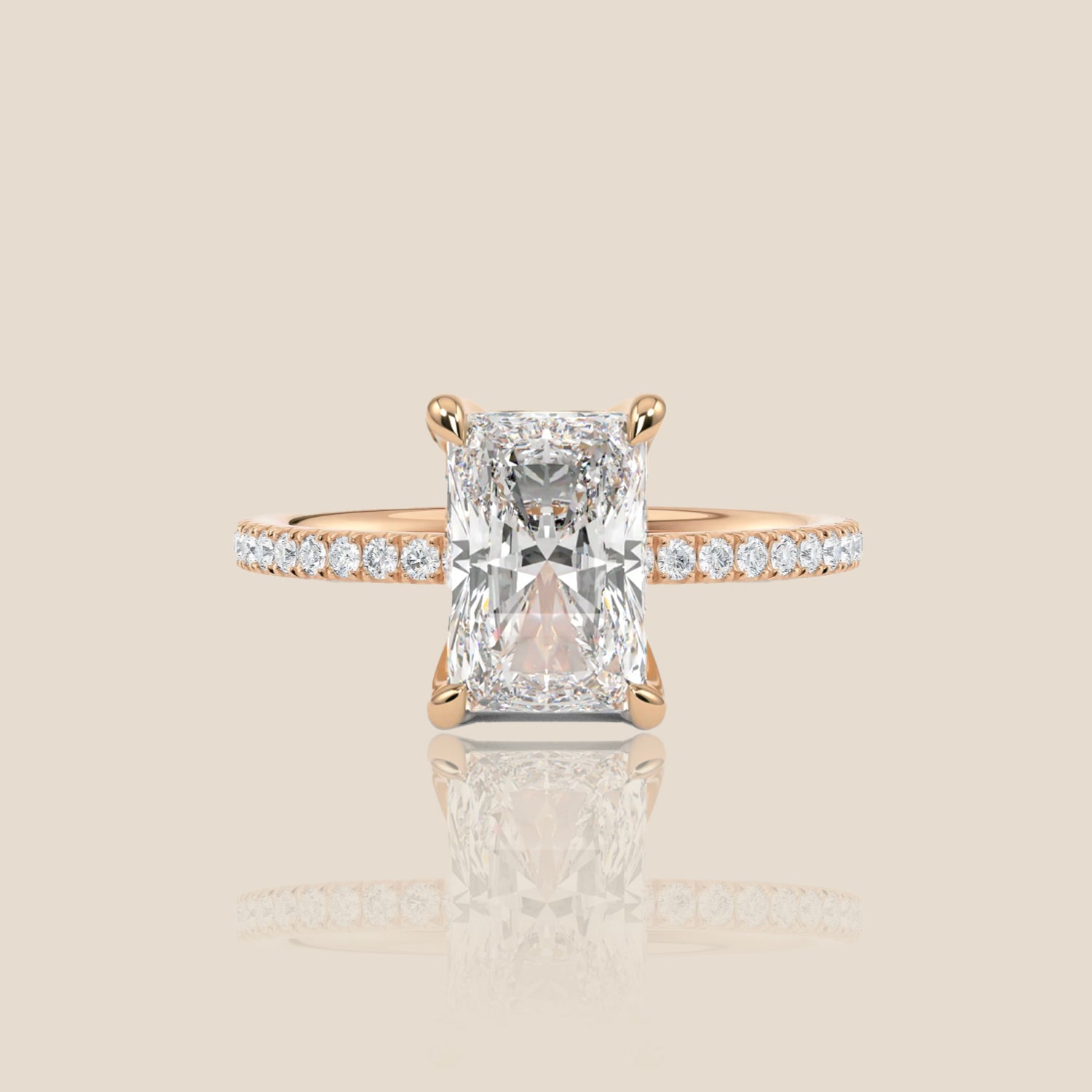The Signature Pavé with Hidden Halo Radiant