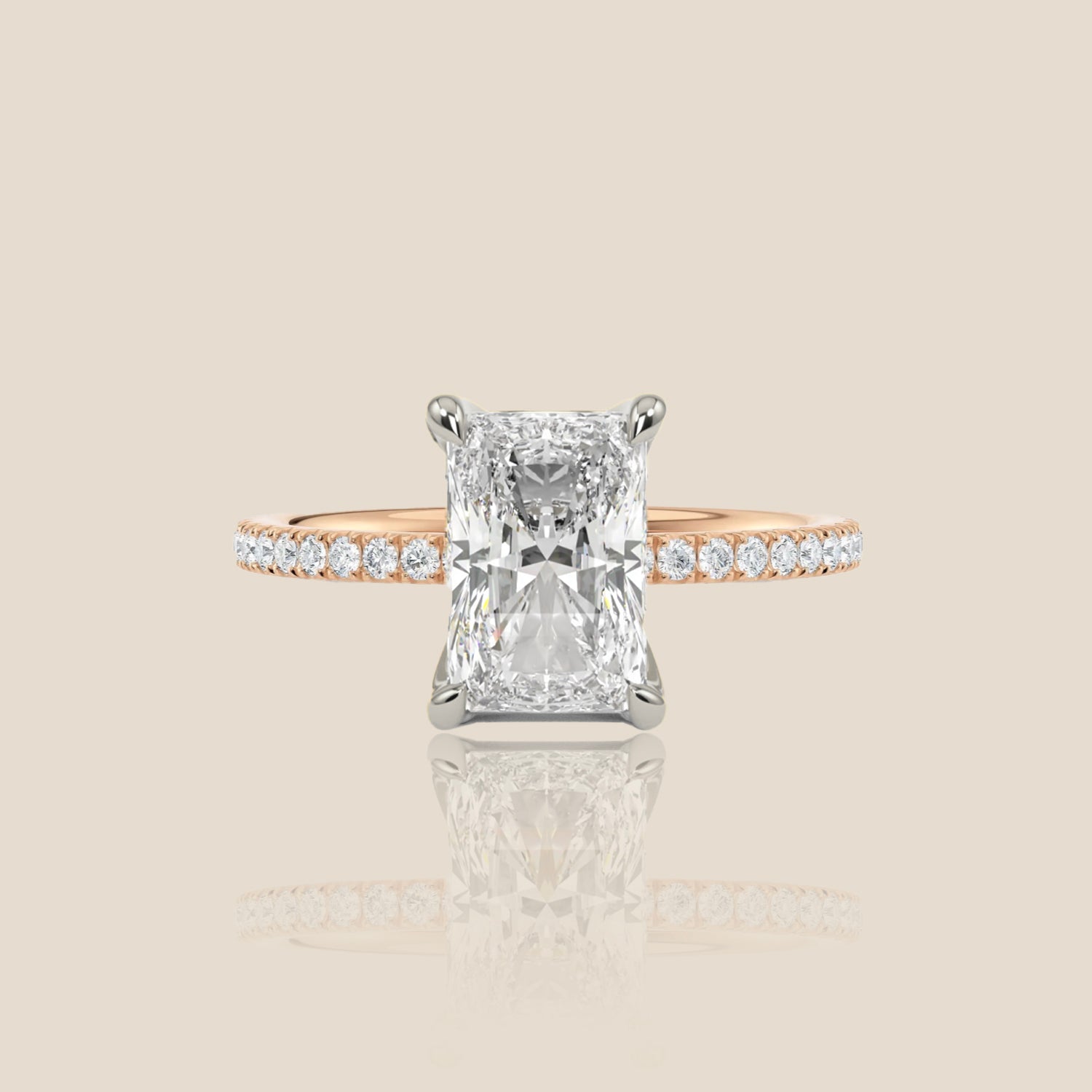 The Signature Pavé with Hidden Halo Radiant