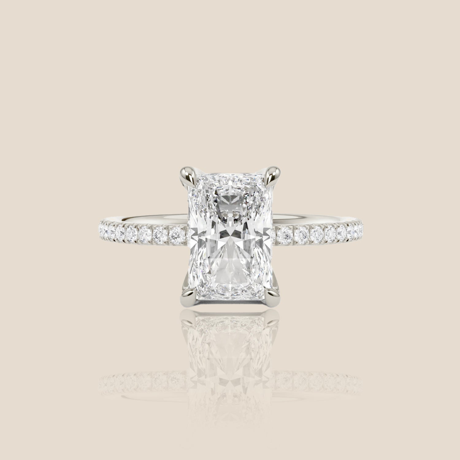 The Signature Pavé with Hidden Halo Radiant