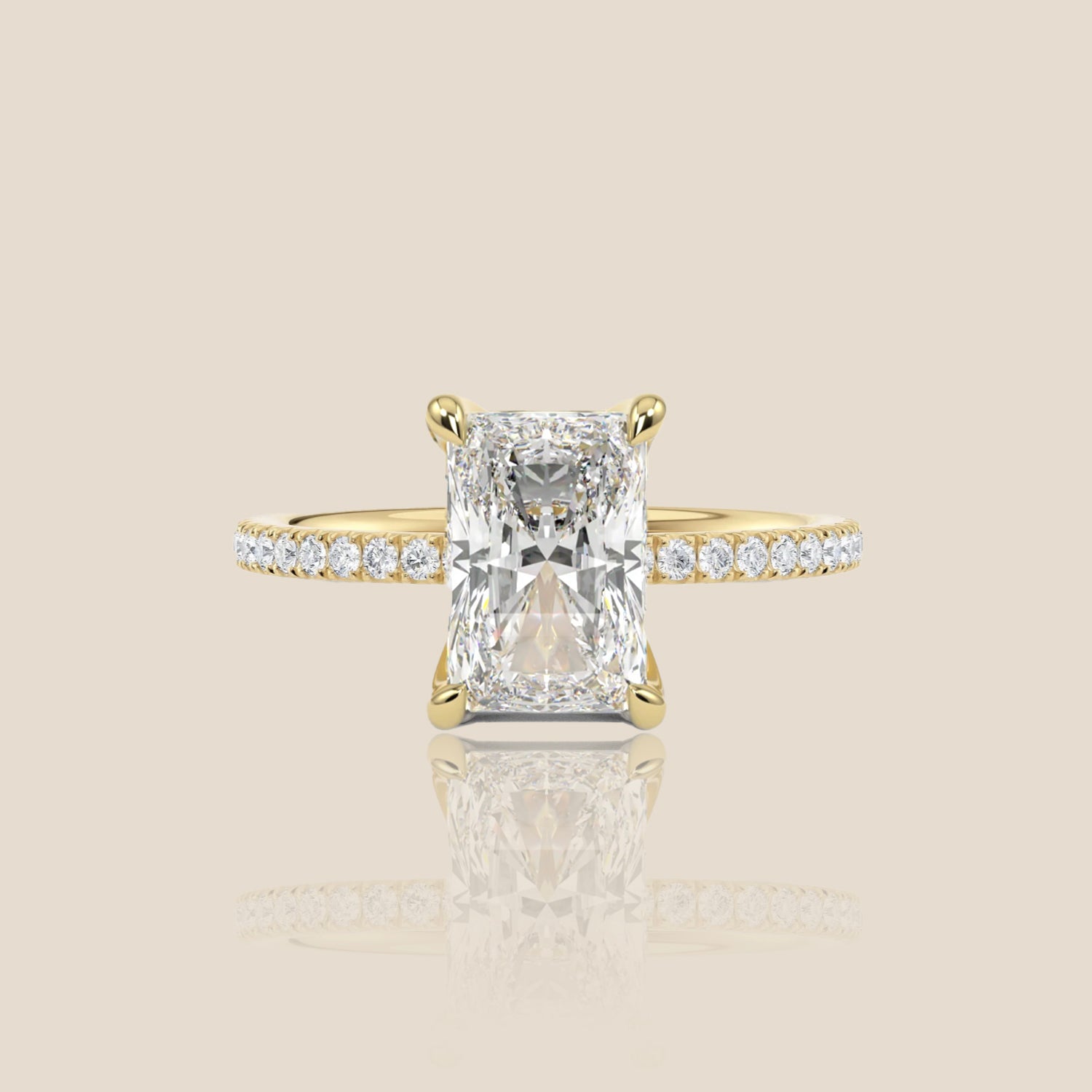 The Signature Pavé with Hidden Halo Radiant