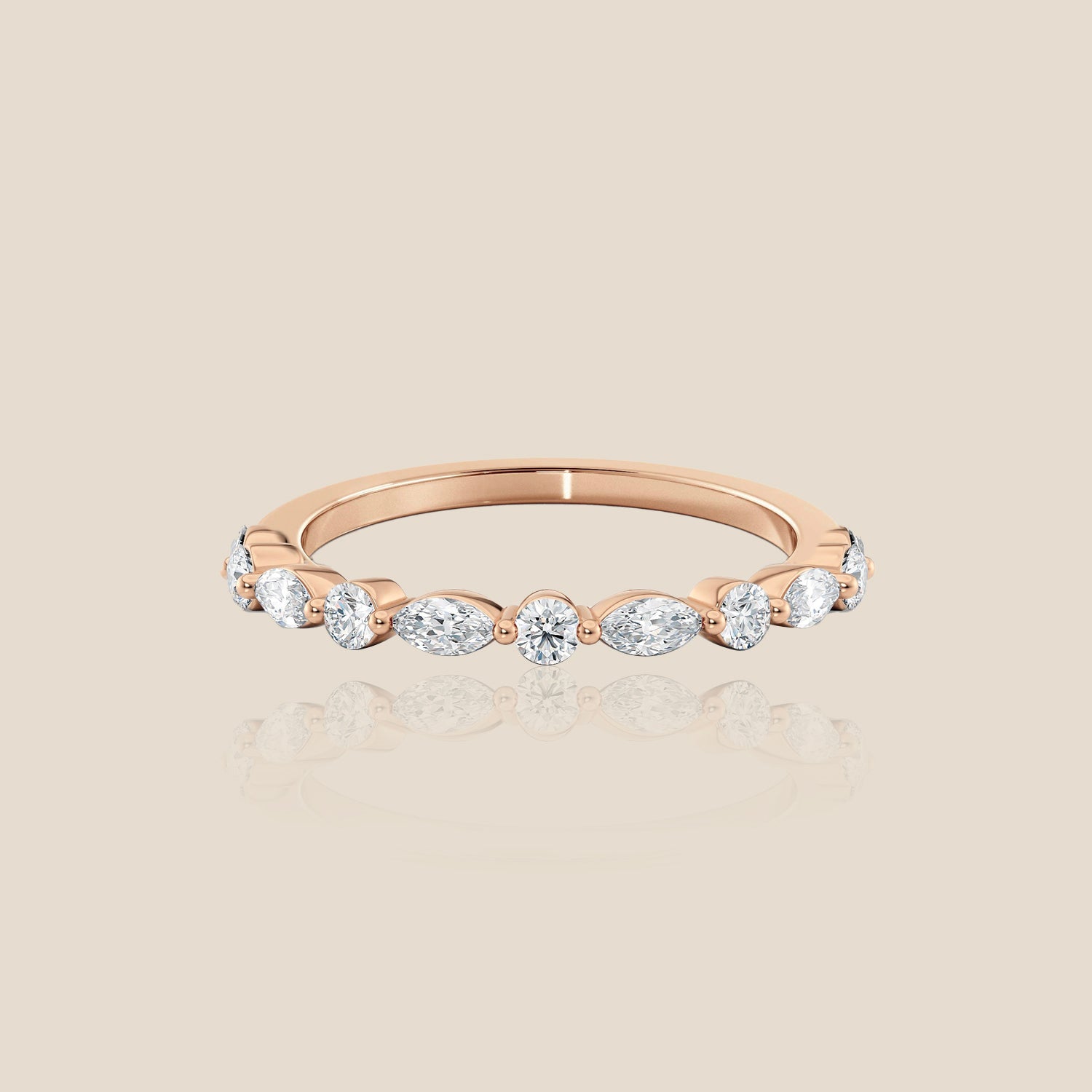 Marquise & Round Floating Band