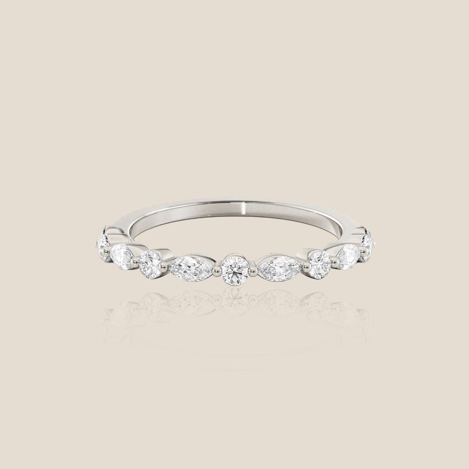 Marquise & Round Floating Band