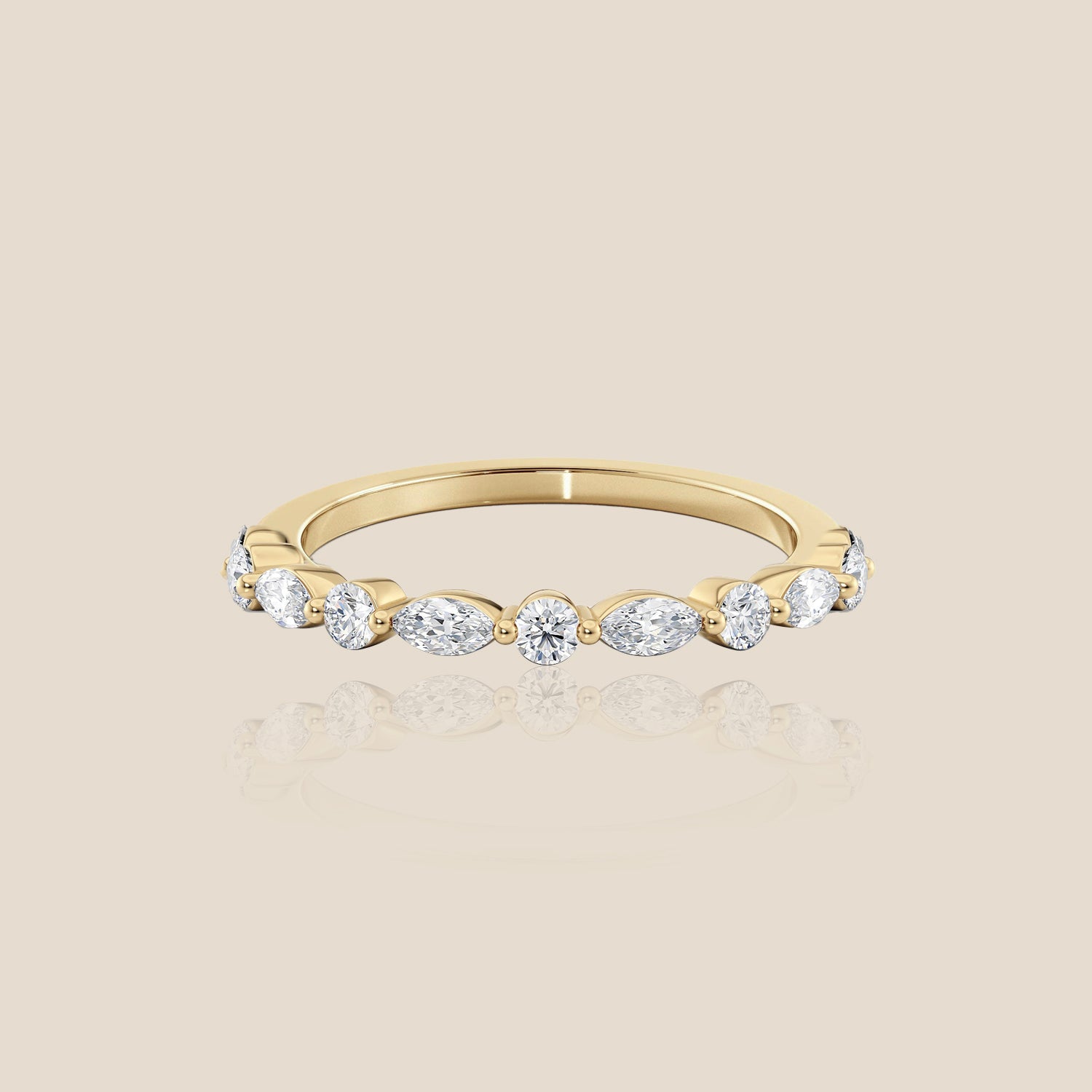 Marquise & Round Floating Band