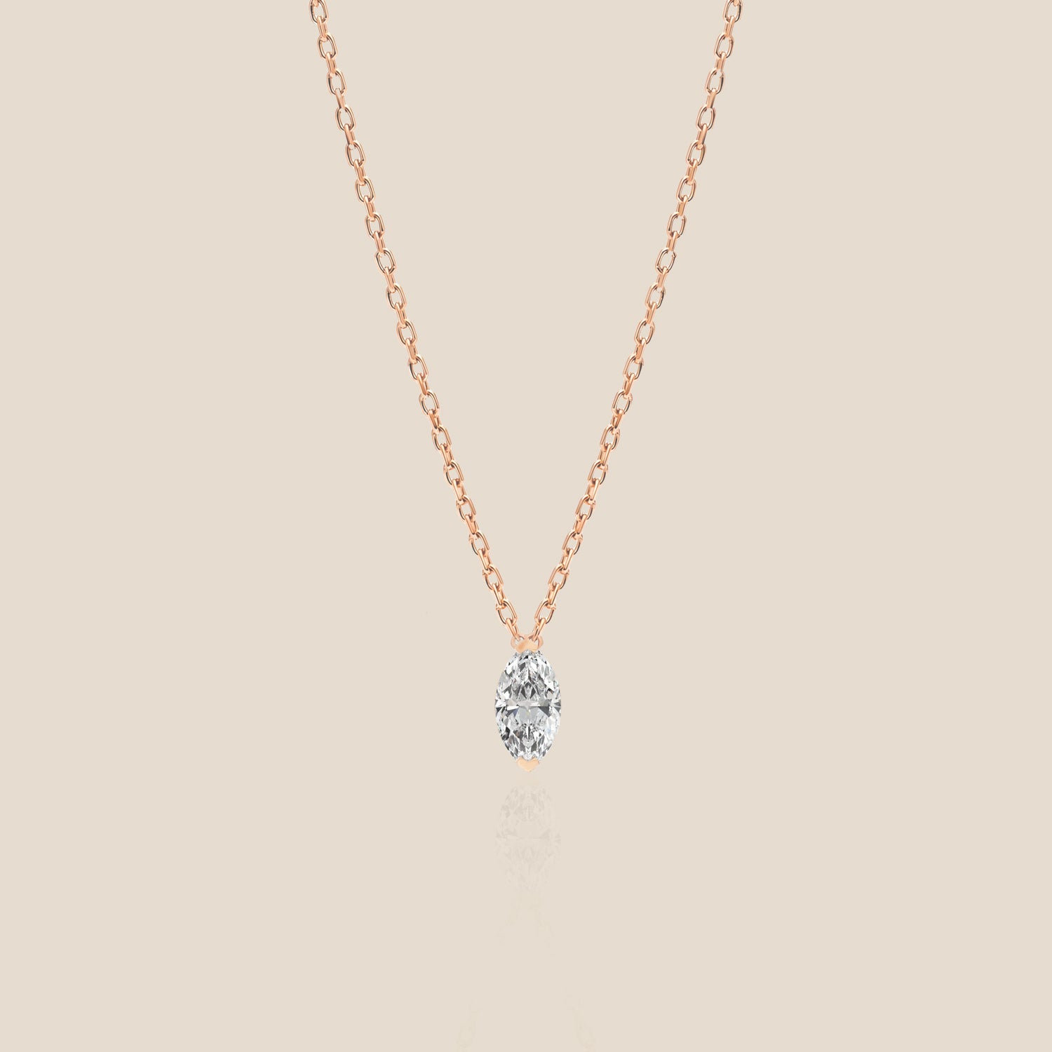 Solitaire Necklace - Marquise