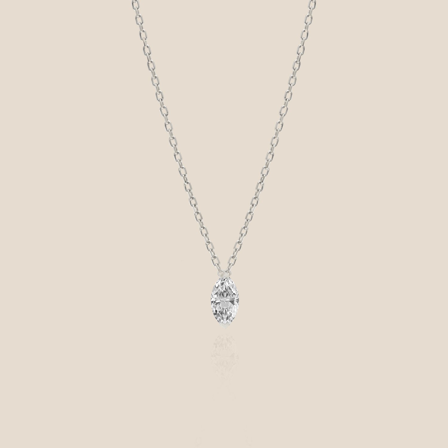 Solitaire Necklace - Marquise