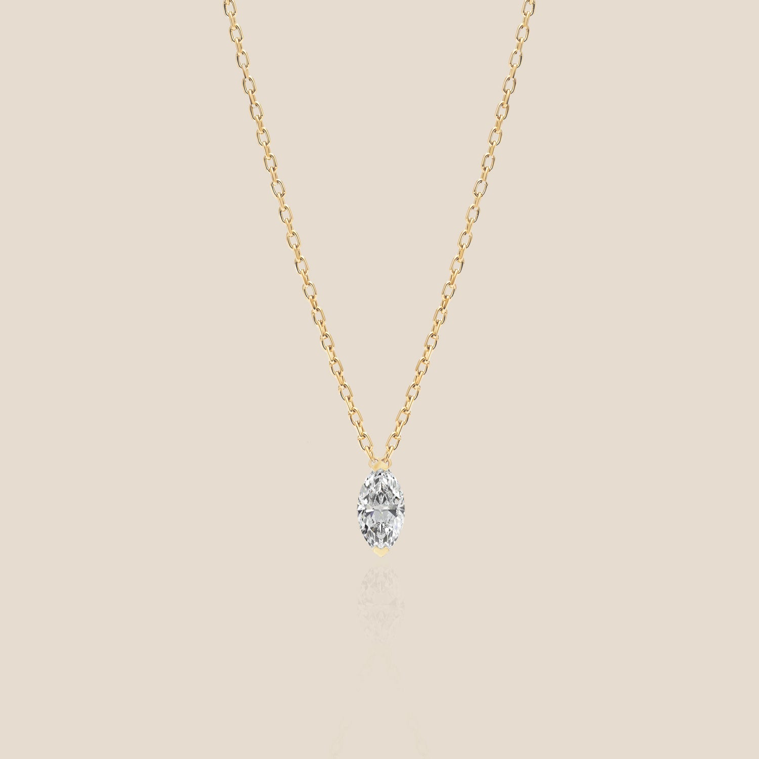 Solitaire Necklace - Marquise