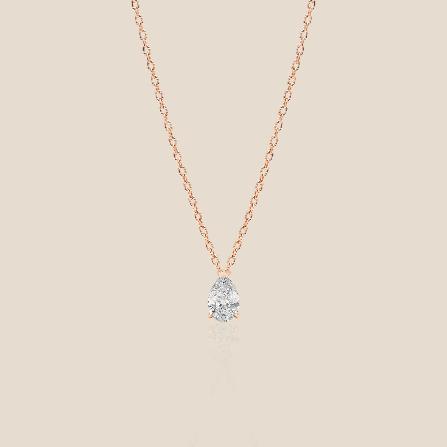 Solitaire Necklace - Pear