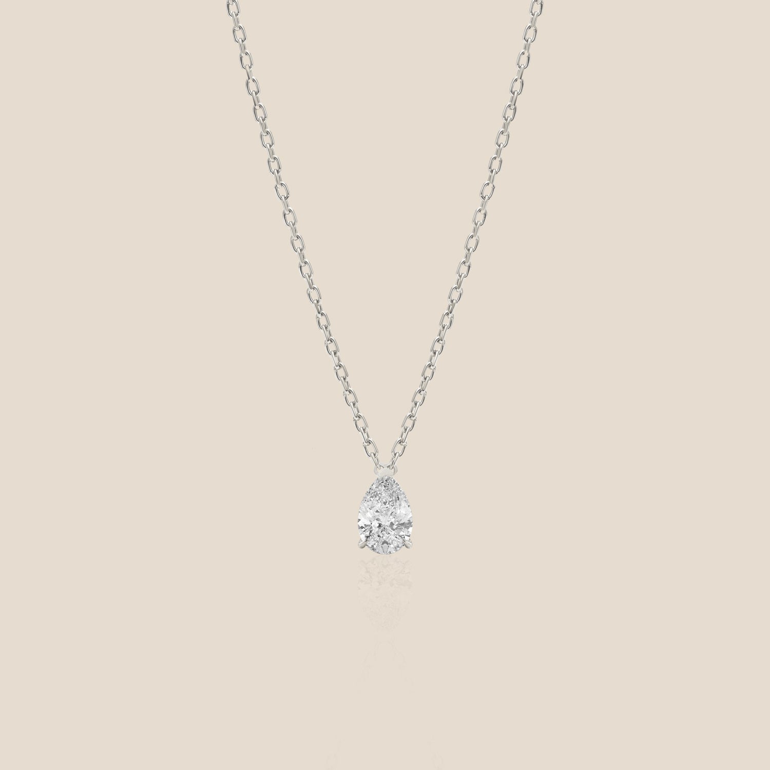 Solitaire Necklace - Pear