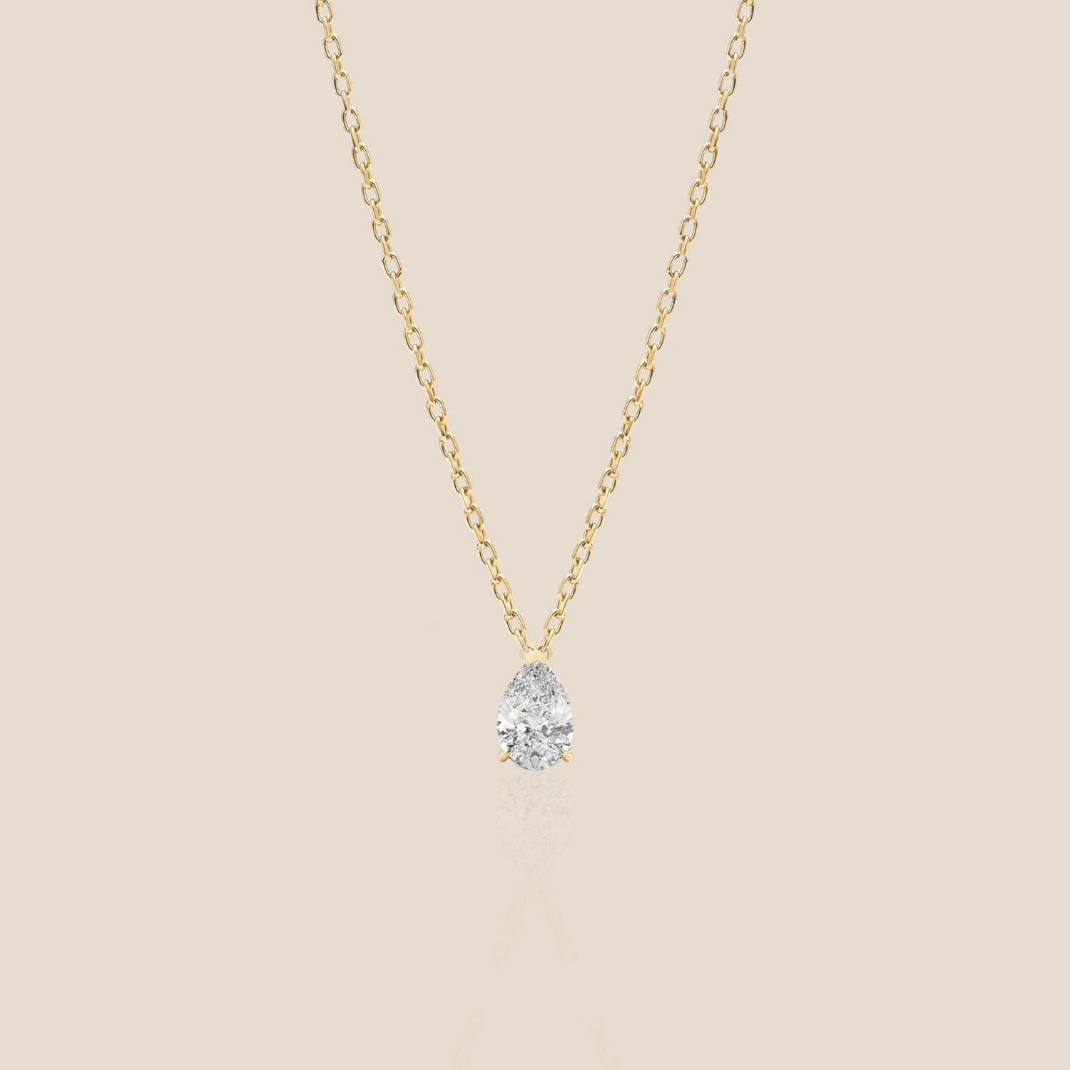 Solitaire Necklace - Pear