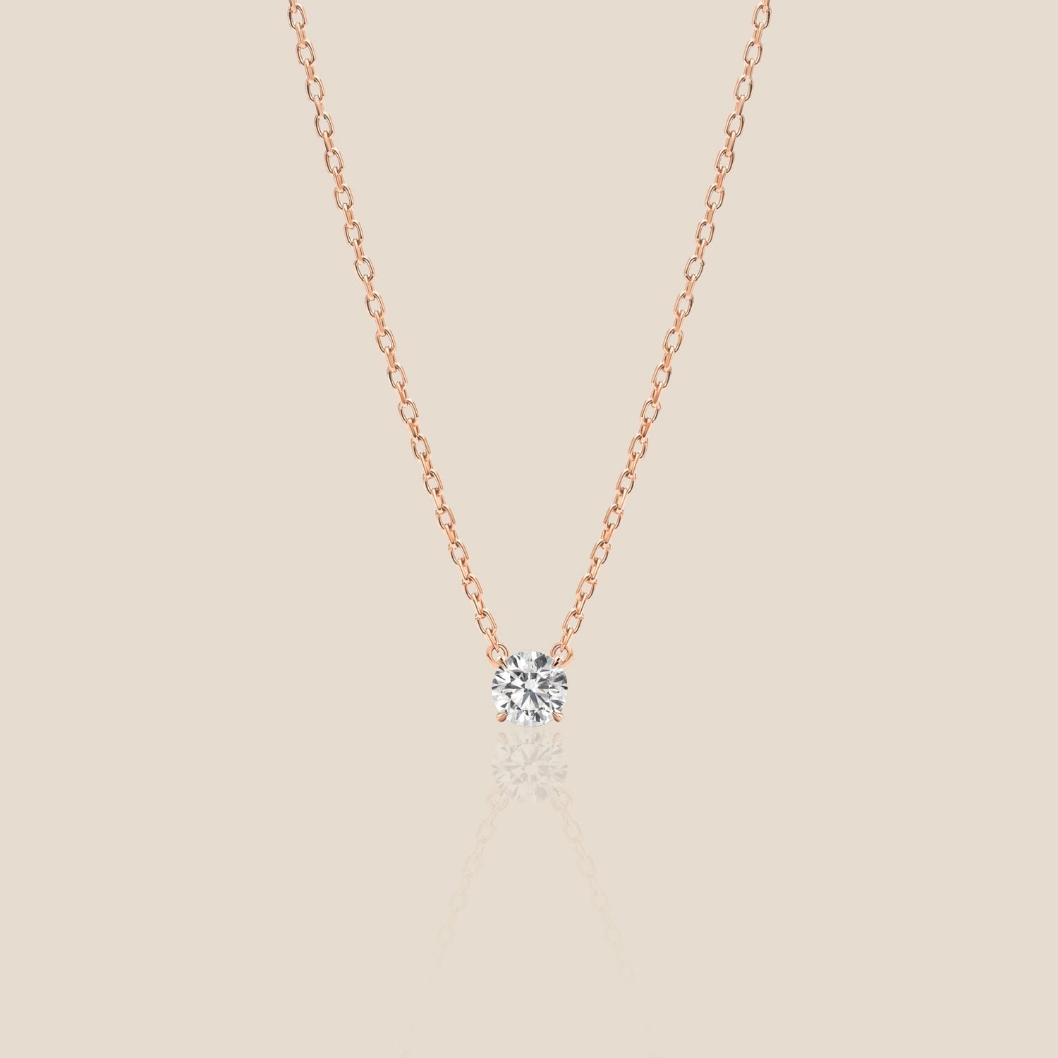 Solitaire Necklace - Round