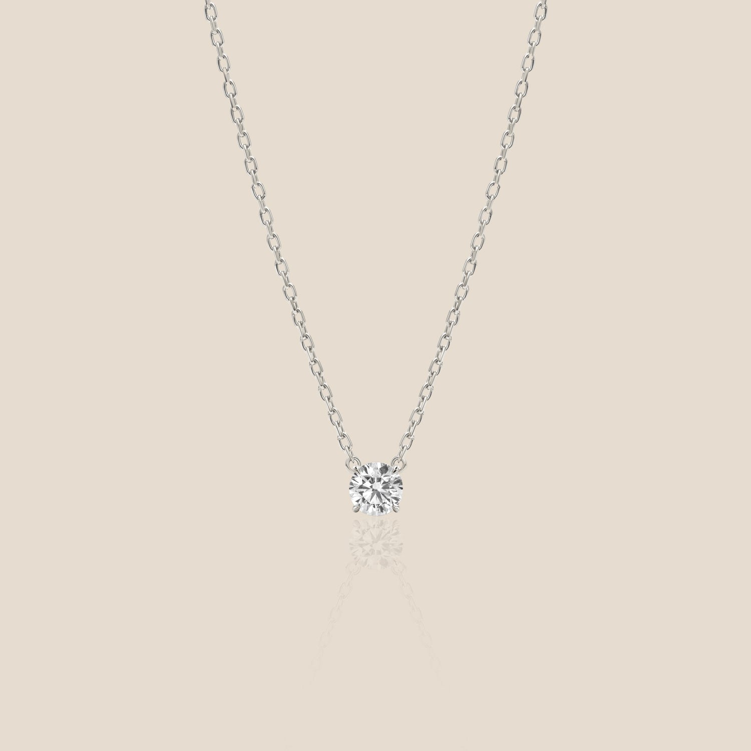 Solitaire Necklace - Round