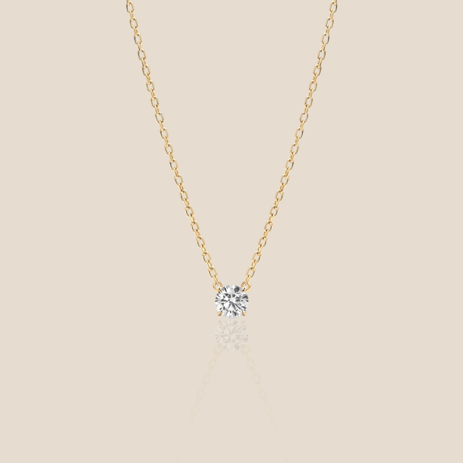 Solitaire Necklace - Round
