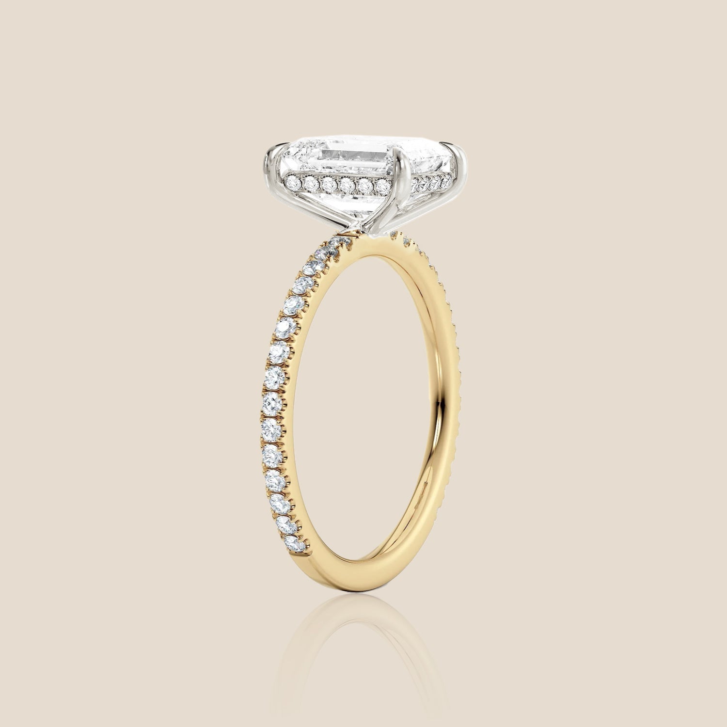 The Signature Pavé with Hidden Halo Emerald