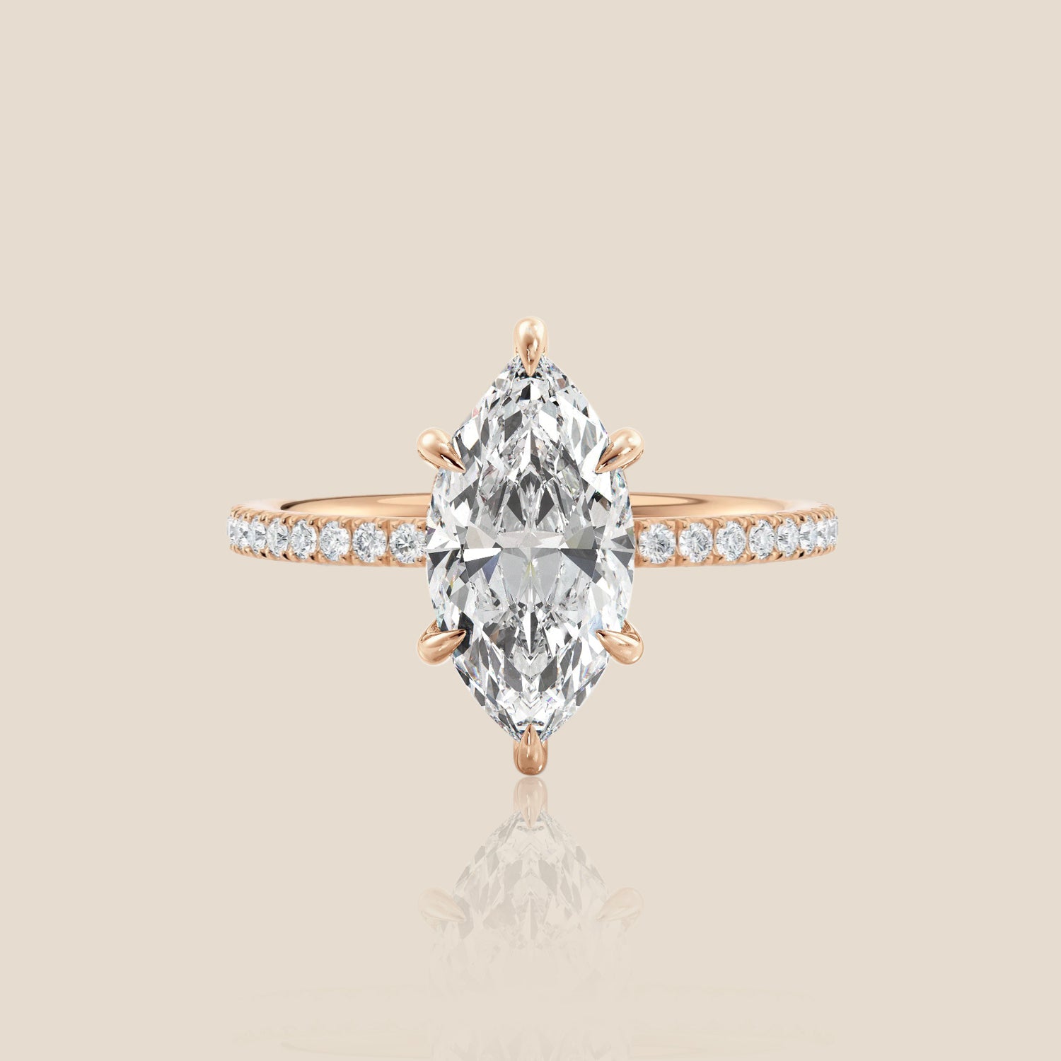 The Signature Pavé with Hidden Halo Marquise