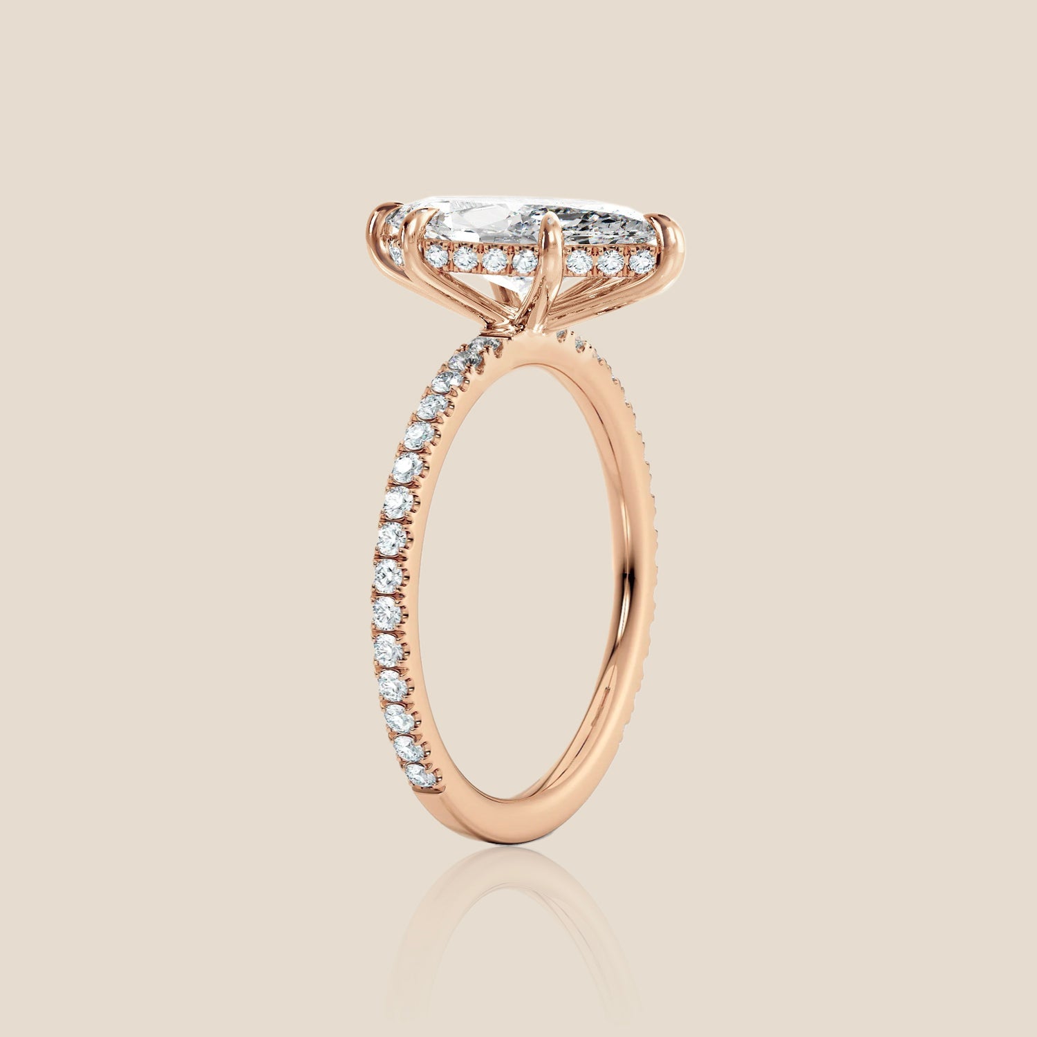 The Signature Pavé with Hidden Halo Marquise