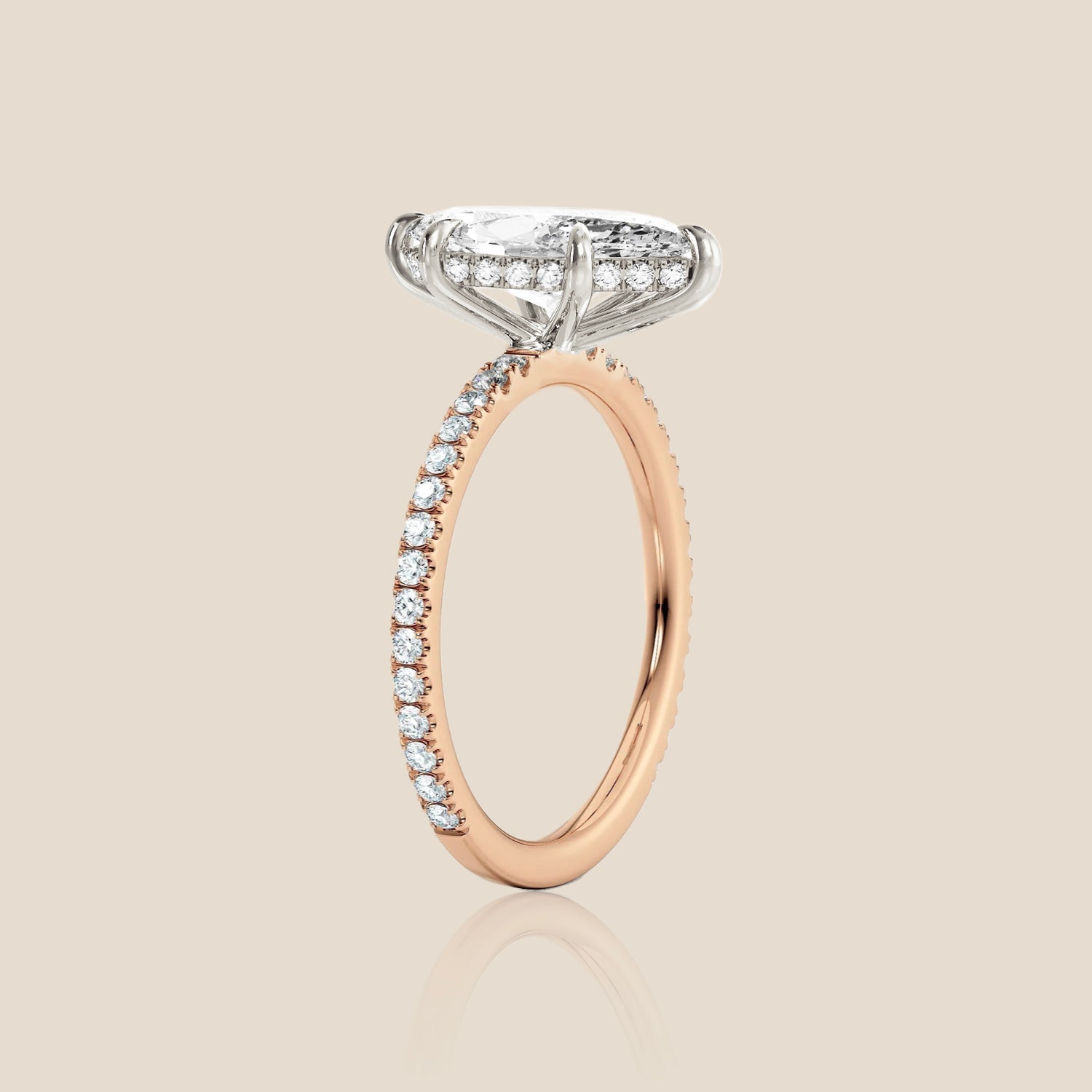 The Signature Pavé with Hidden Halo Marquise