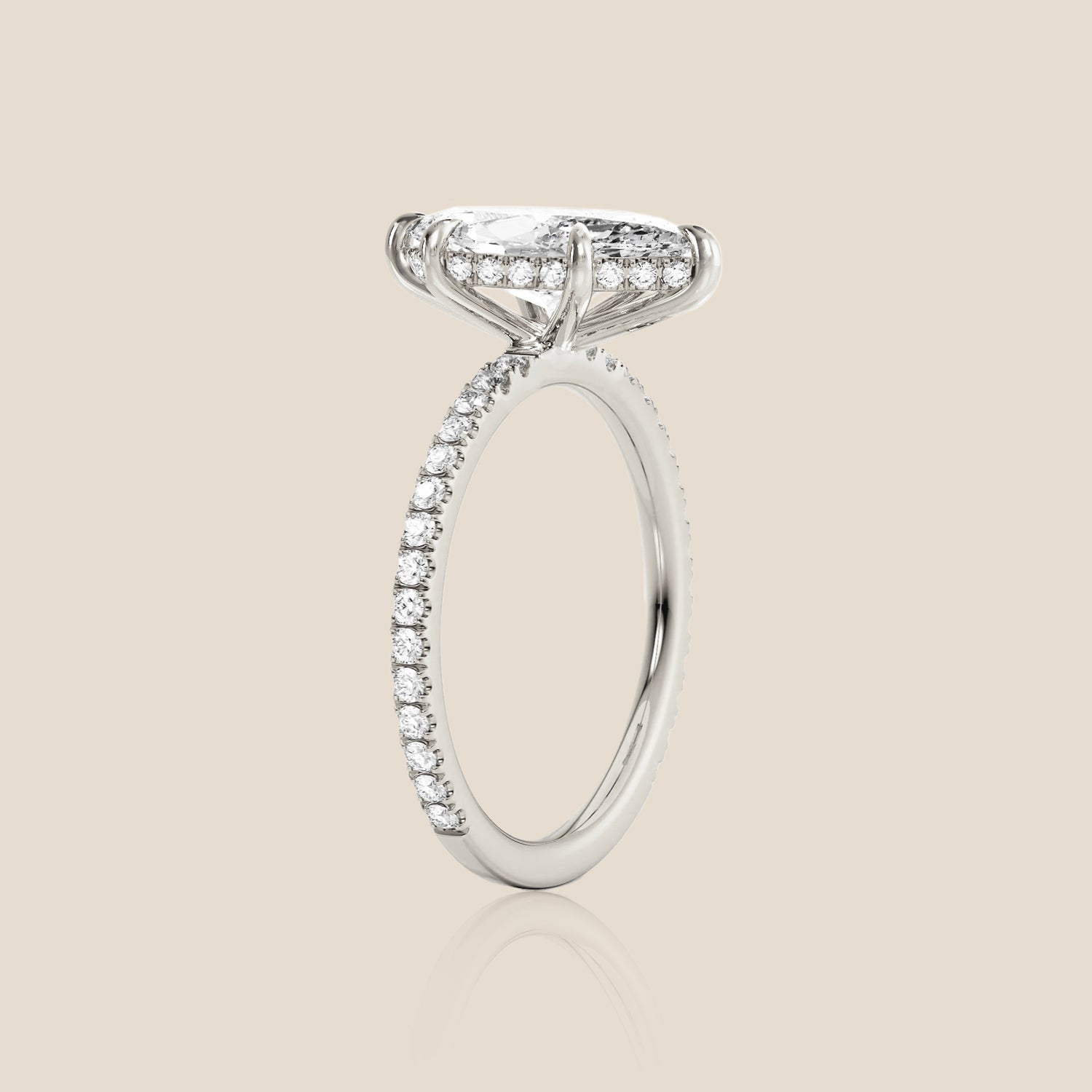 The Signature Pavé with Hidden Halo Marquise
