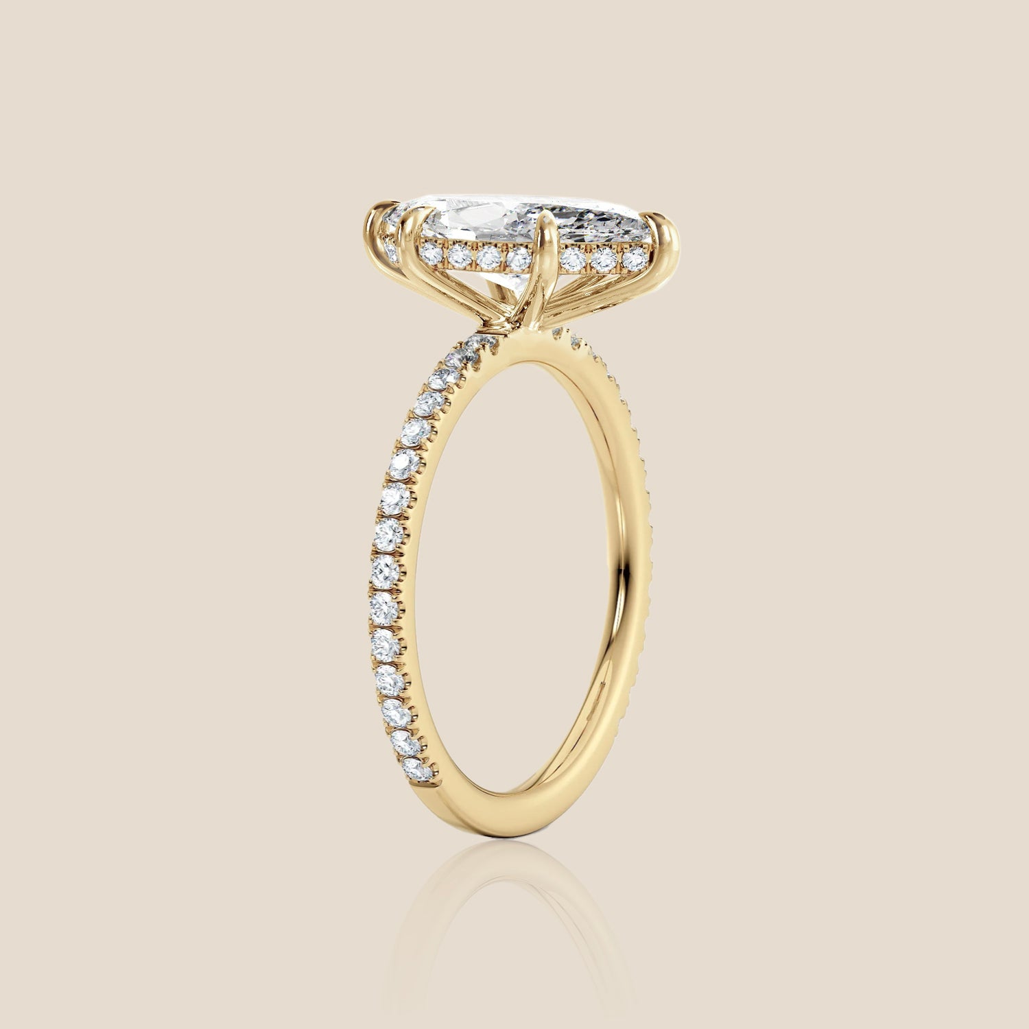 The Signature Pavé with Hidden Halo Marquise