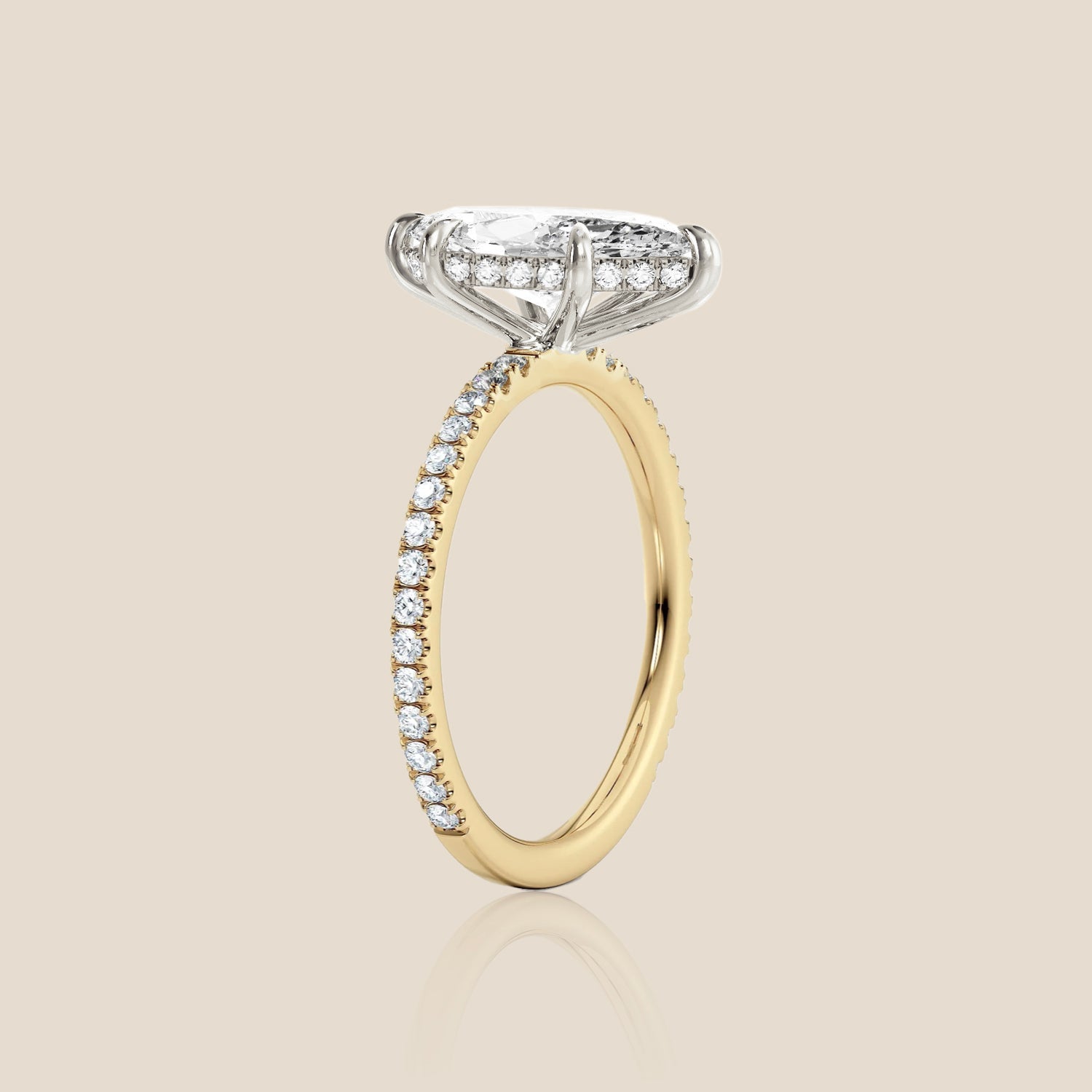 The Signature Pavé with Hidden Halo Marquise