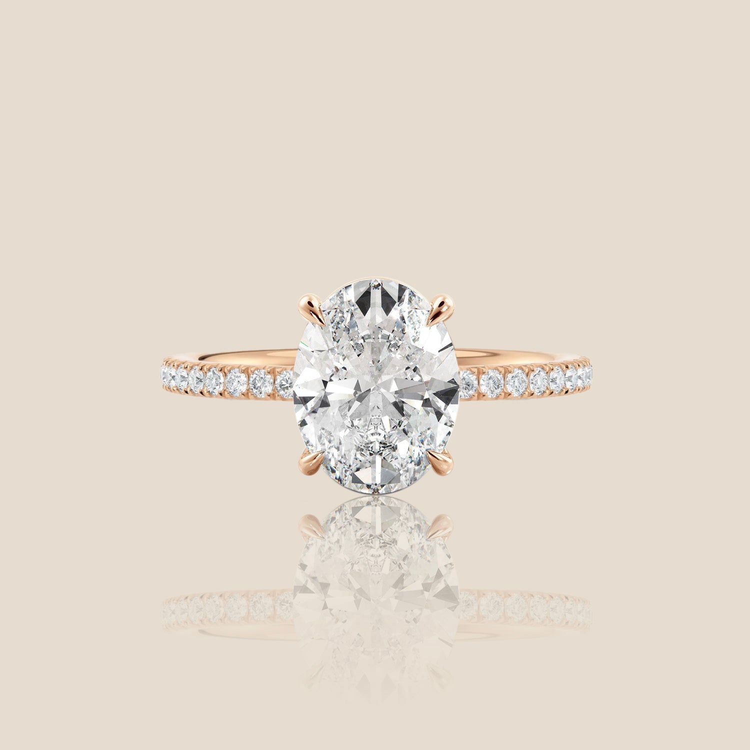 The Signature Pavé with Hidden Halo Oval