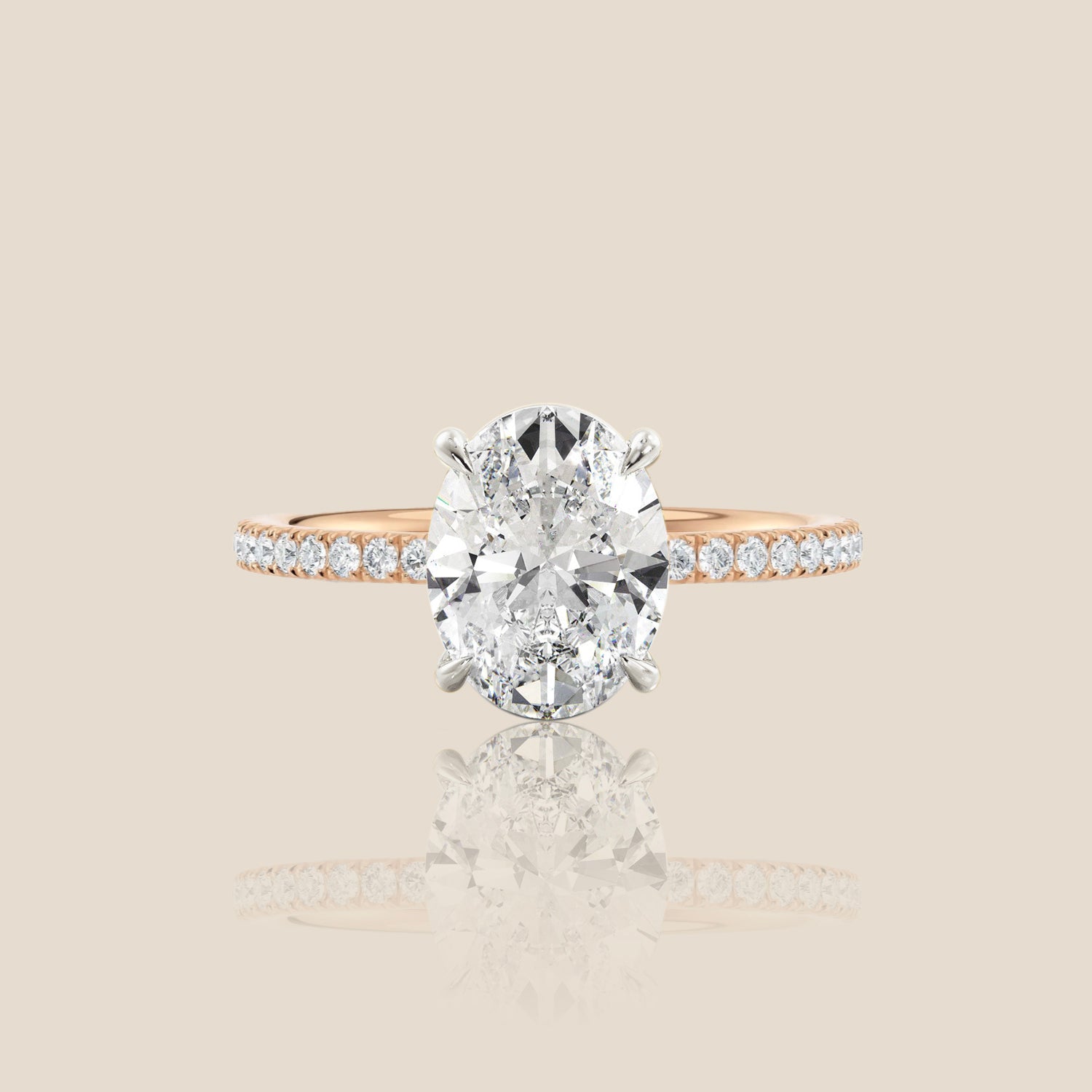 The Signature Pavé with Hidden Halo Oval