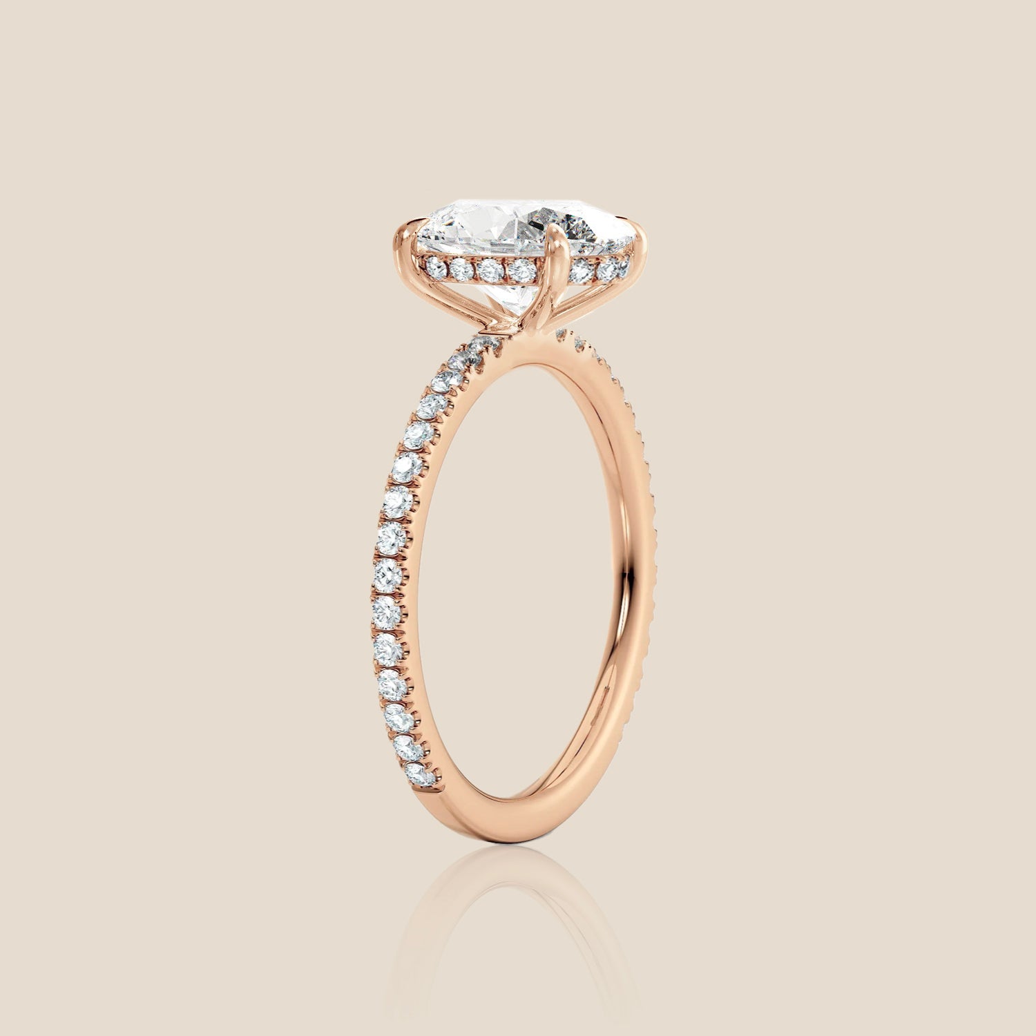 The Signature Pavé with Hidden Halo Oval