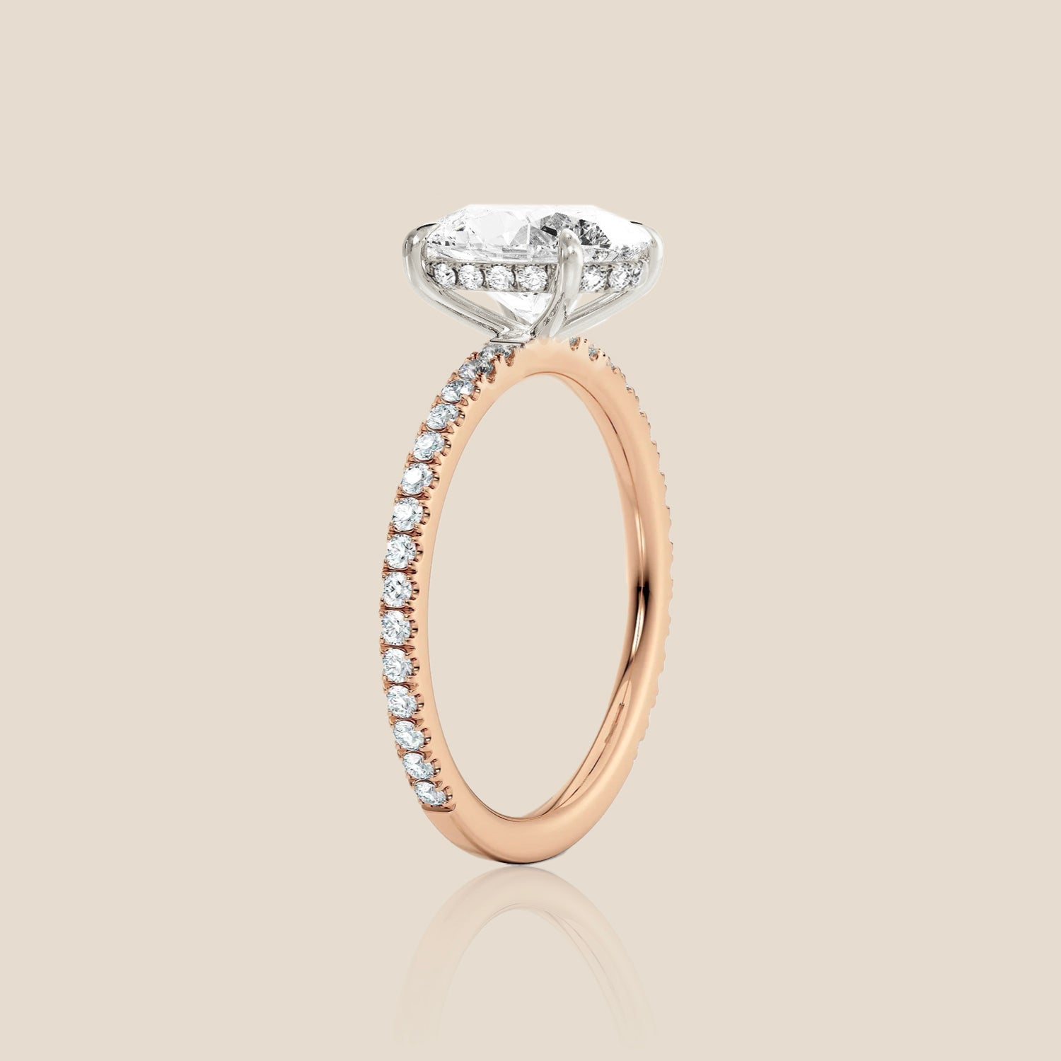 The Signature Pavé with Hidden Halo Oval