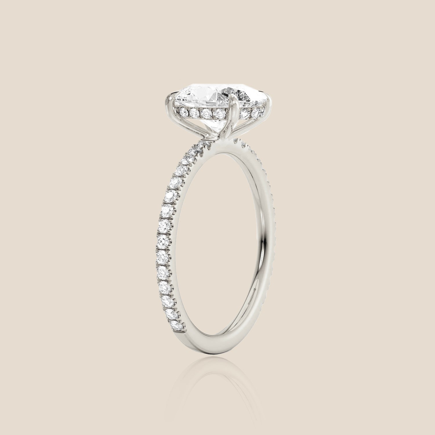 The Signature Pavé with Hidden Halo Oval