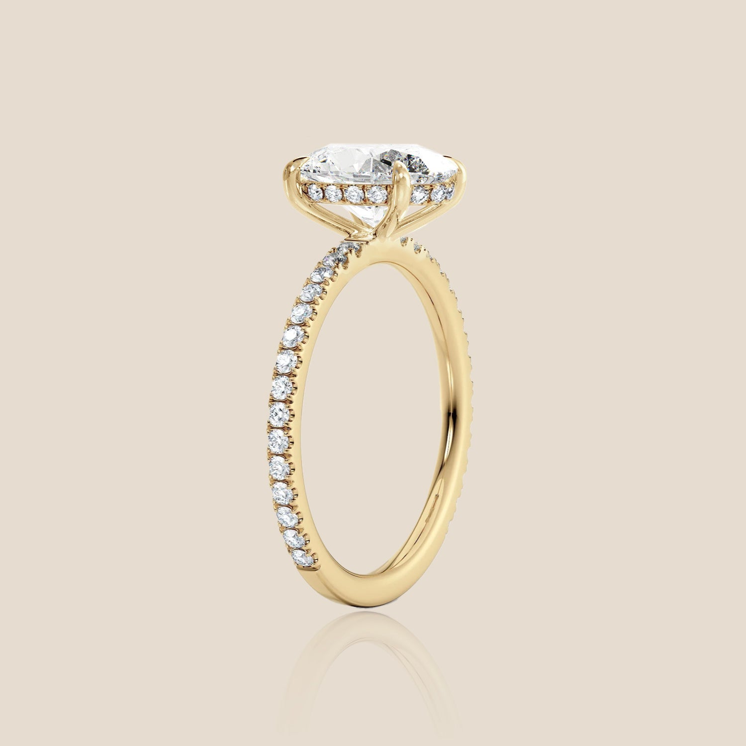 The Signature Pavé with Hidden Halo Oval