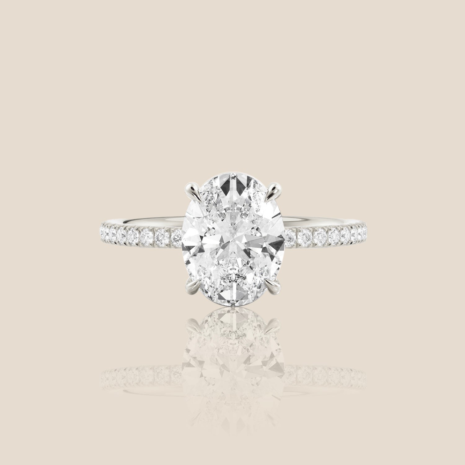 The Signature Pavé with Hidden Halo Oval