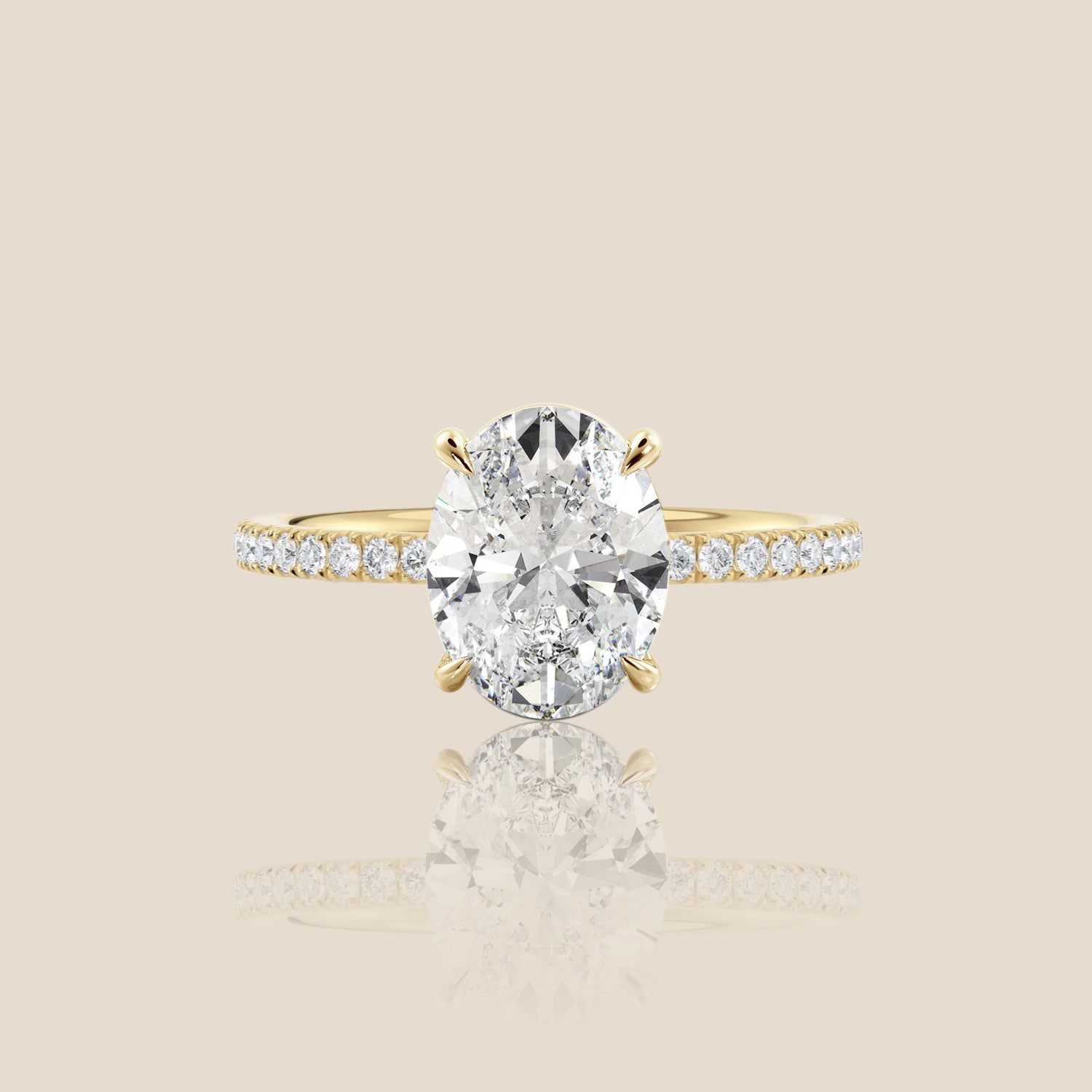 The Signature Pavé with Hidden Halo Oval