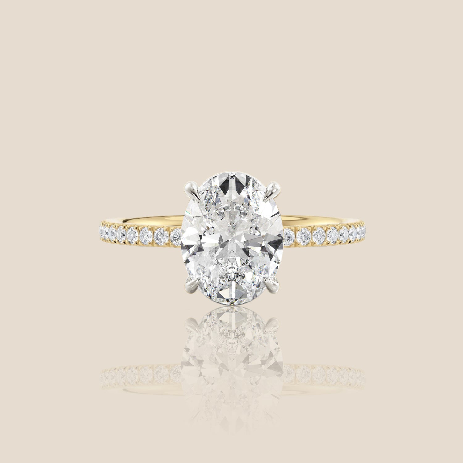 The Signature Pavé with Hidden Halo Oval