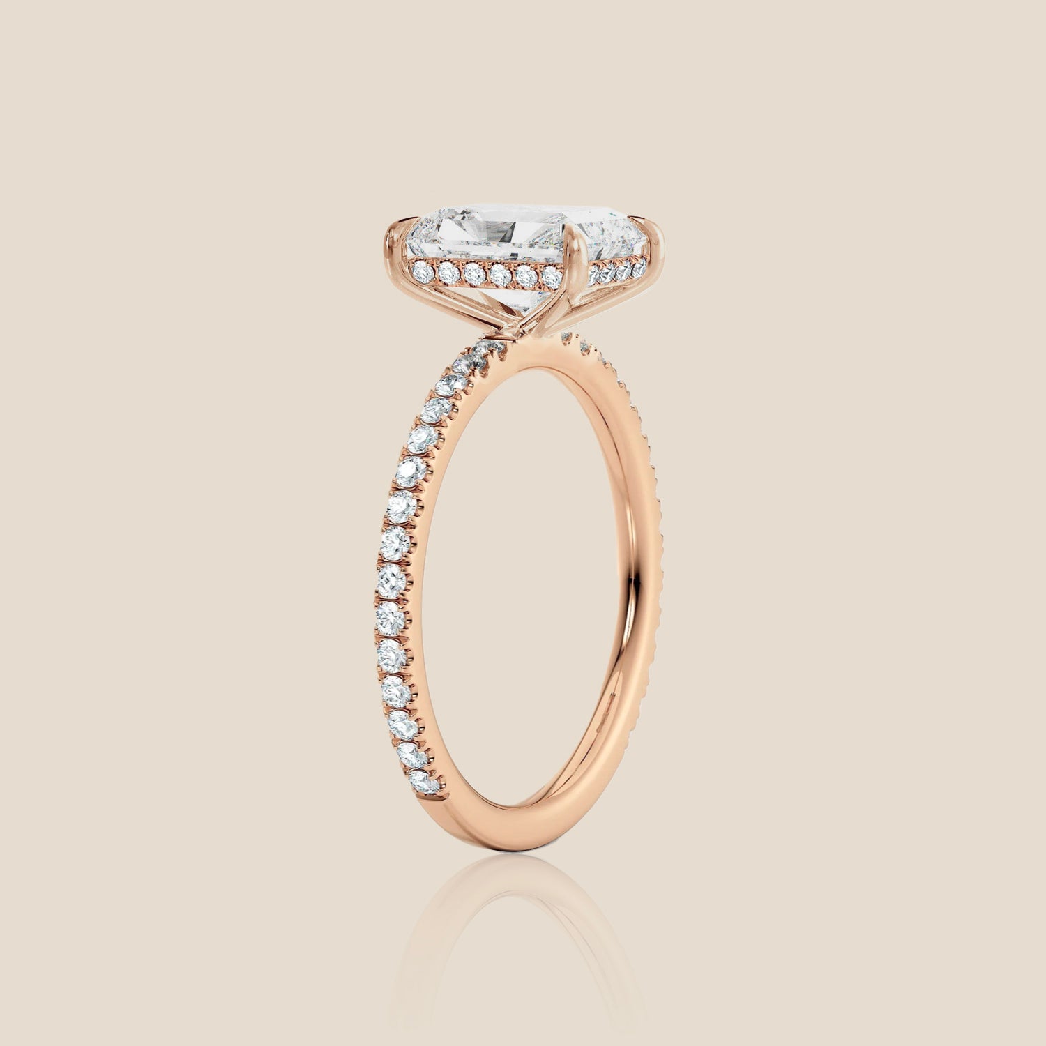The Signature Pavé with Hidden Halo Radiant