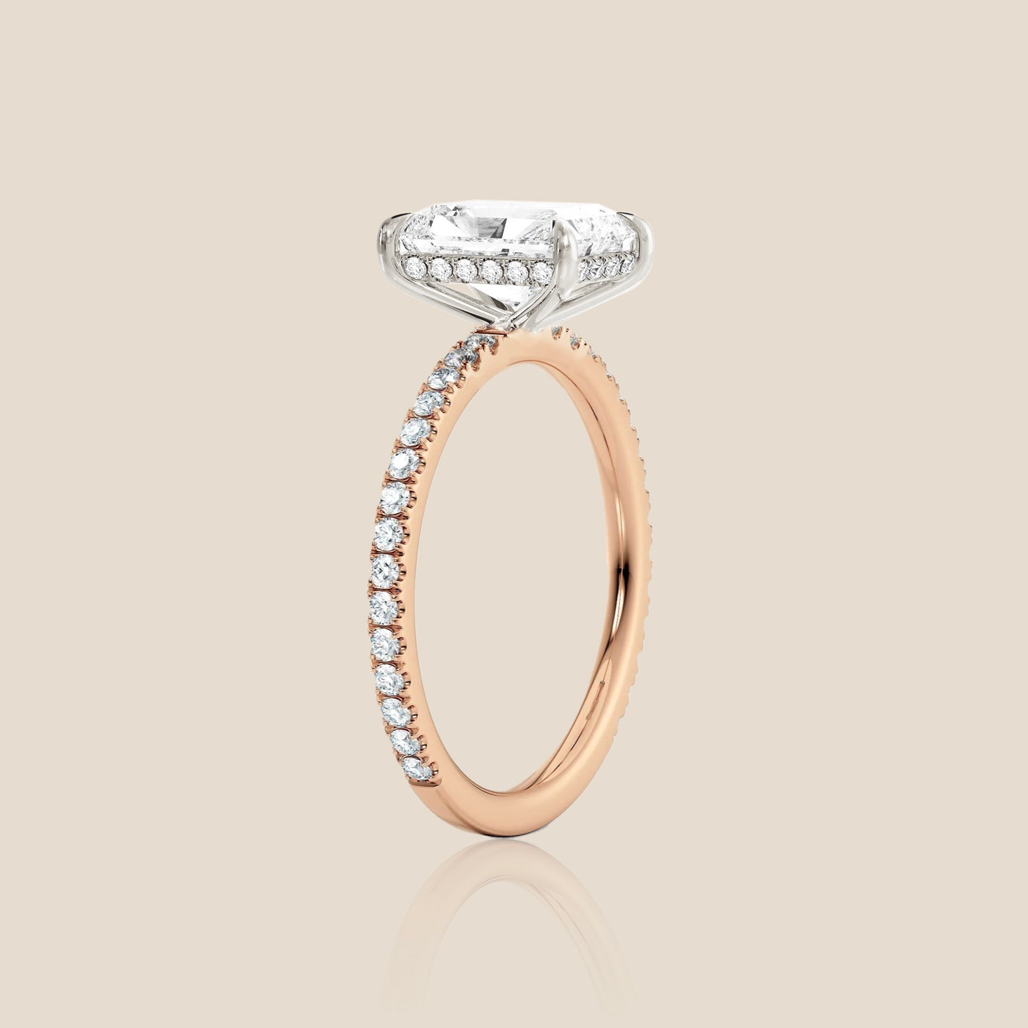 The Signature Pavé with Hidden Halo Radiant