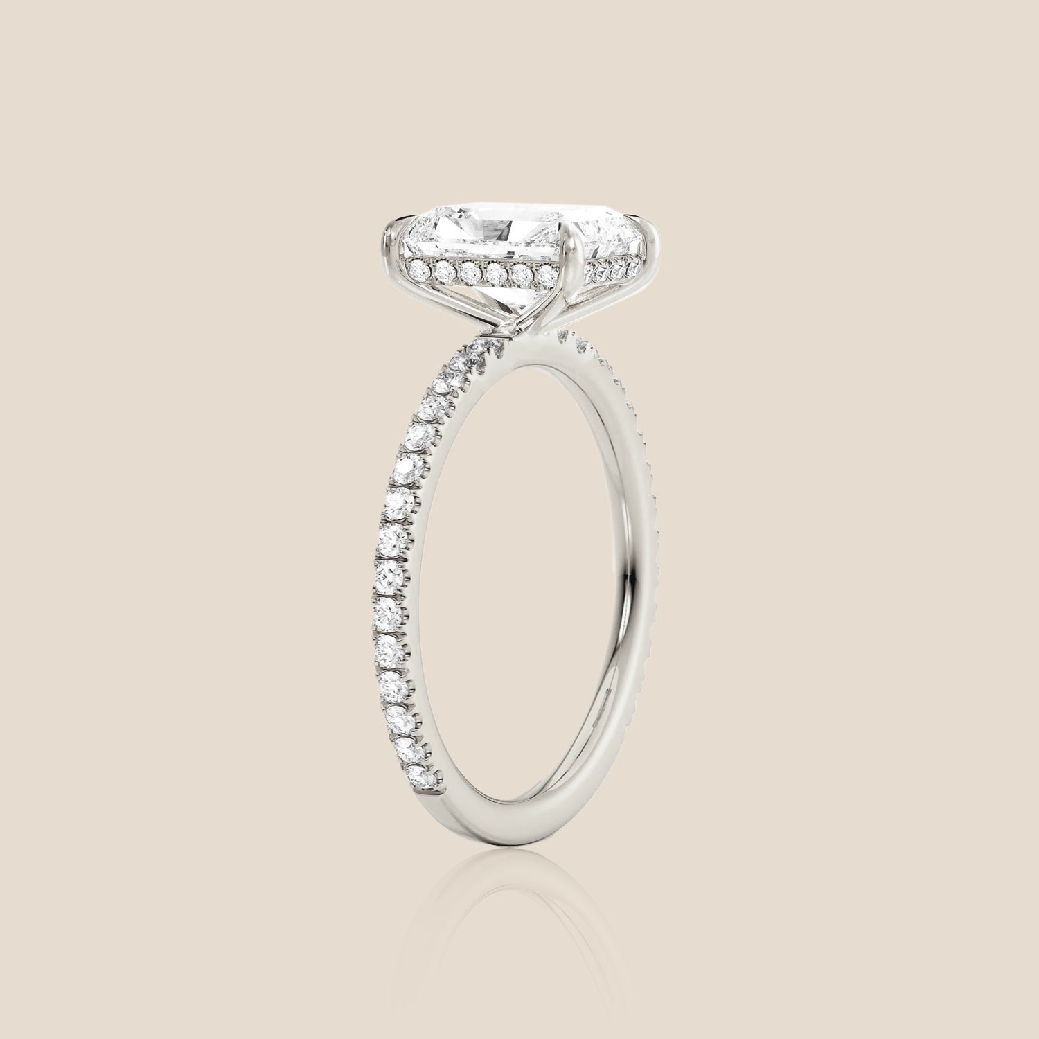 The Signature Pavé with Hidden Halo Radiant