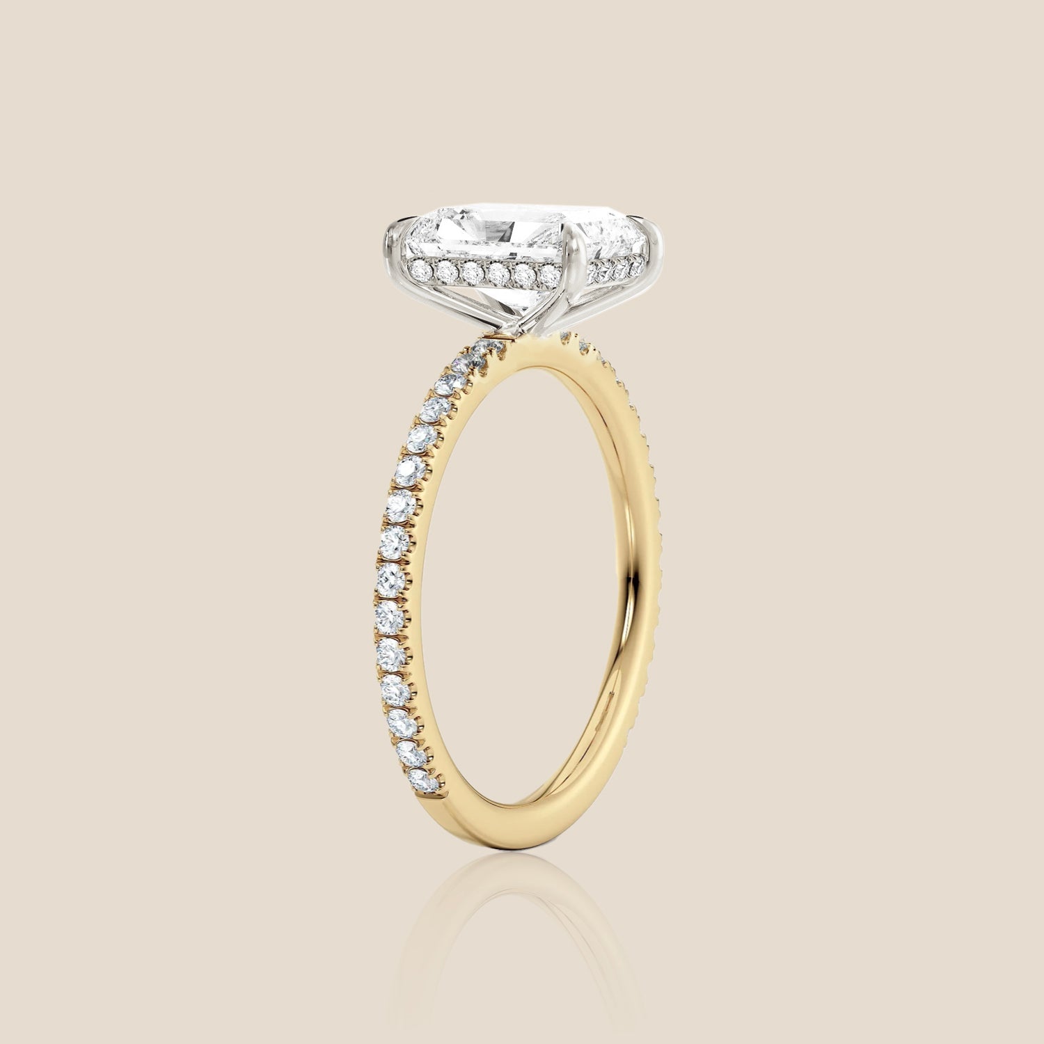 The Signature Pavé with Hidden Halo Radiant