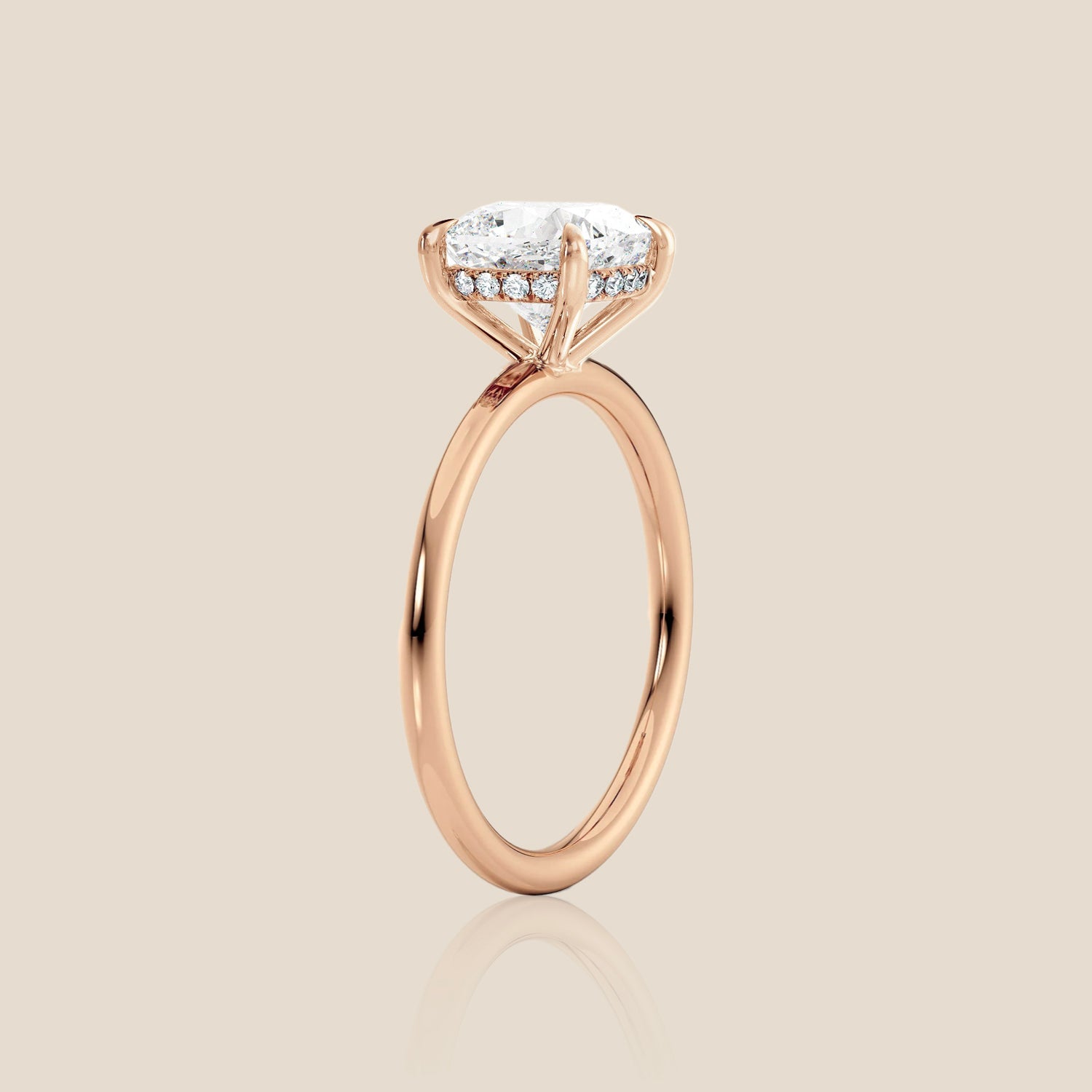 The Signature Solitaire with Hidden Halo Cushion