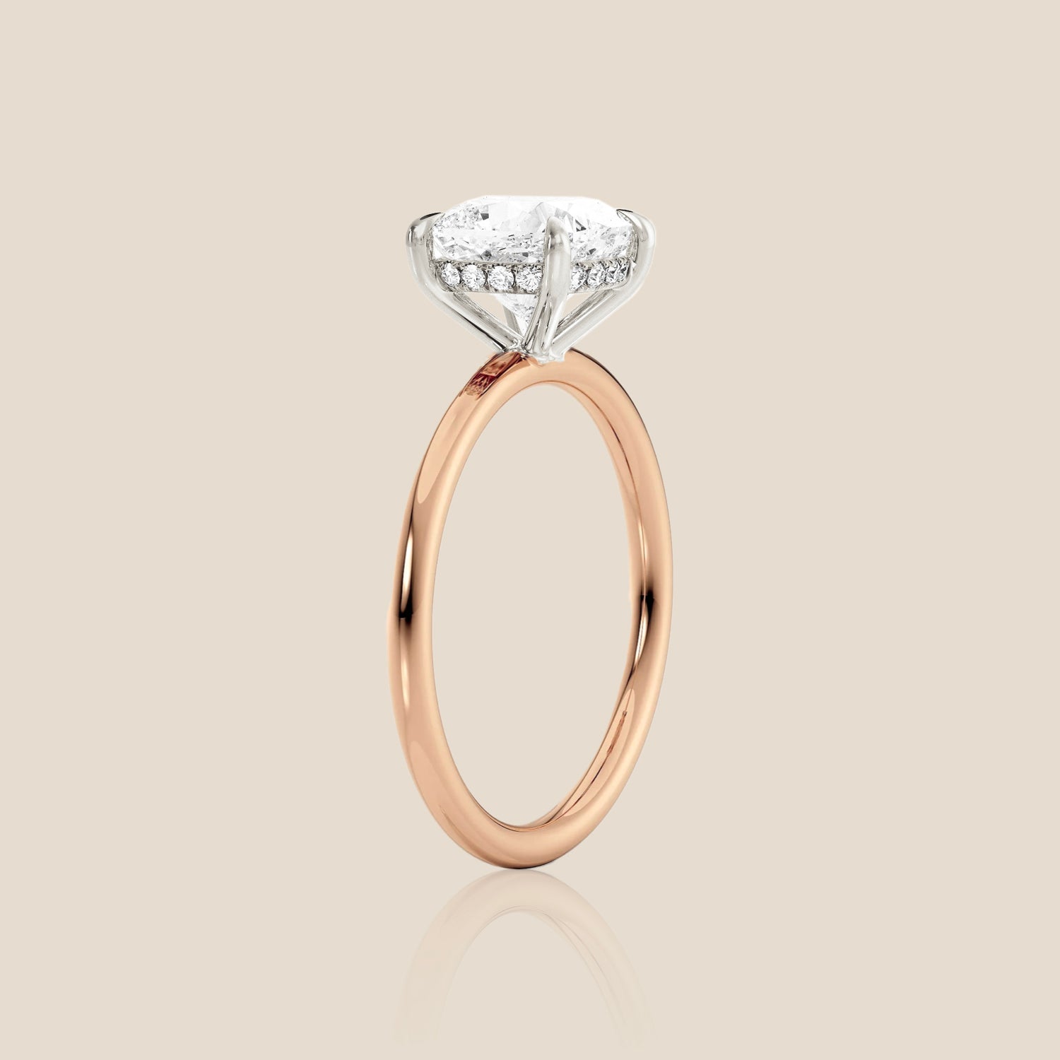 The Signature Solitaire with Hidden Halo Cushion