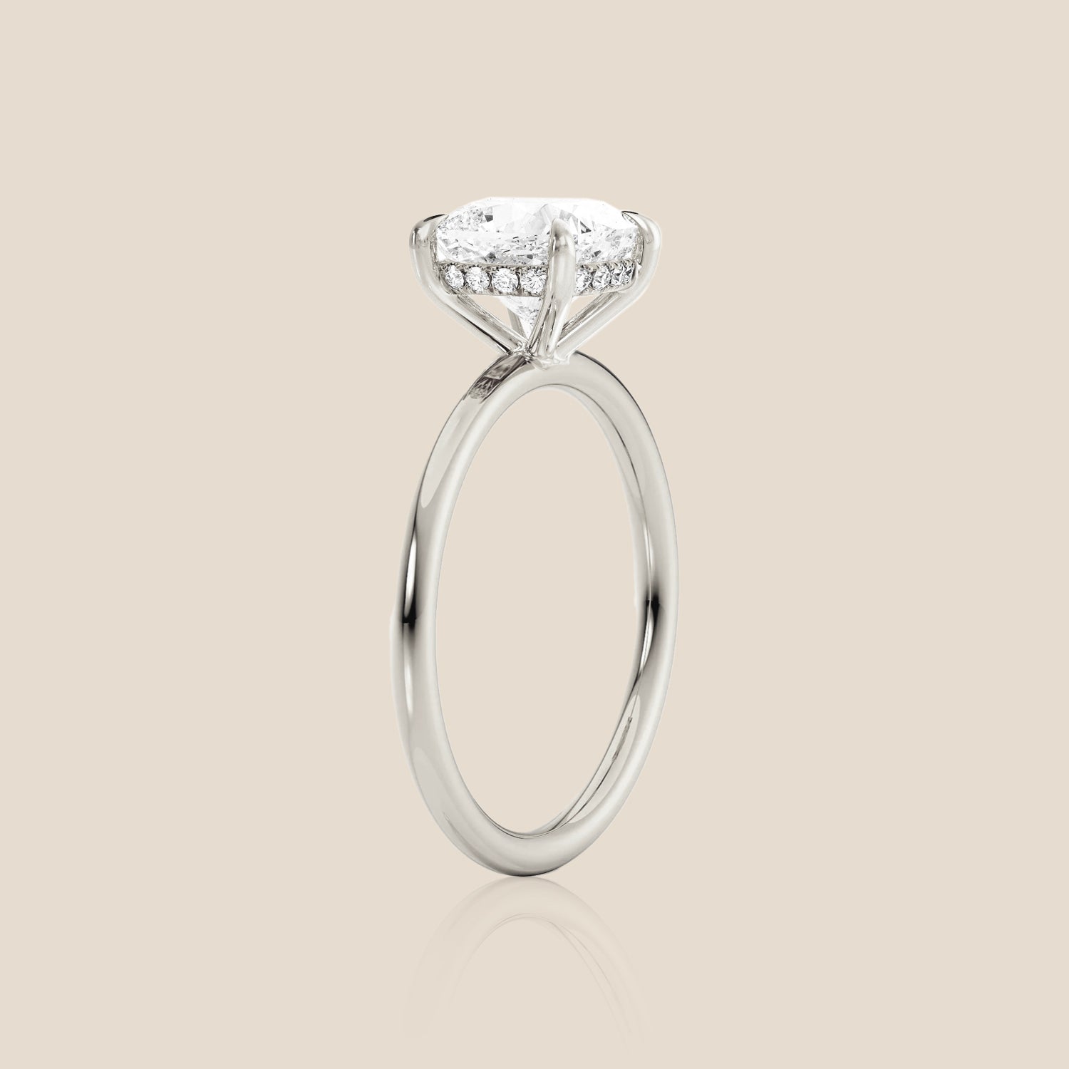 The Signature Solitaire with Hidden Halo Cushion