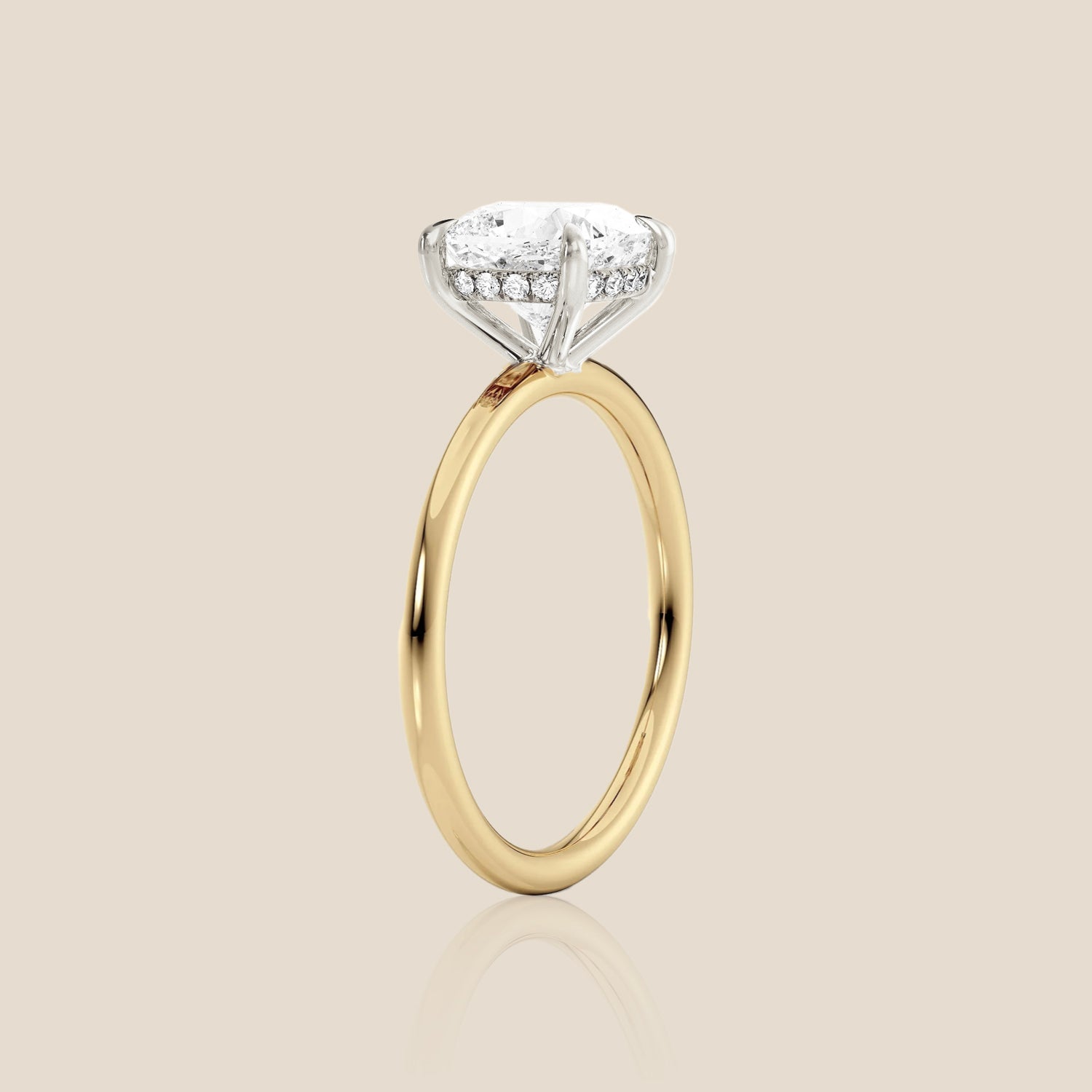 The Signature Solitaire with Hidden Halo Cushion
