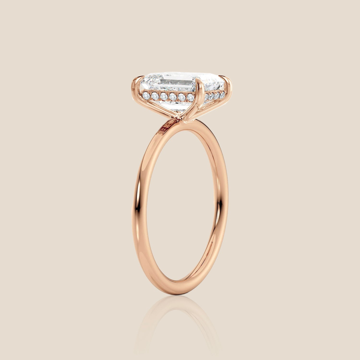 The Signature Solitaire with Hidden Halo Emerald