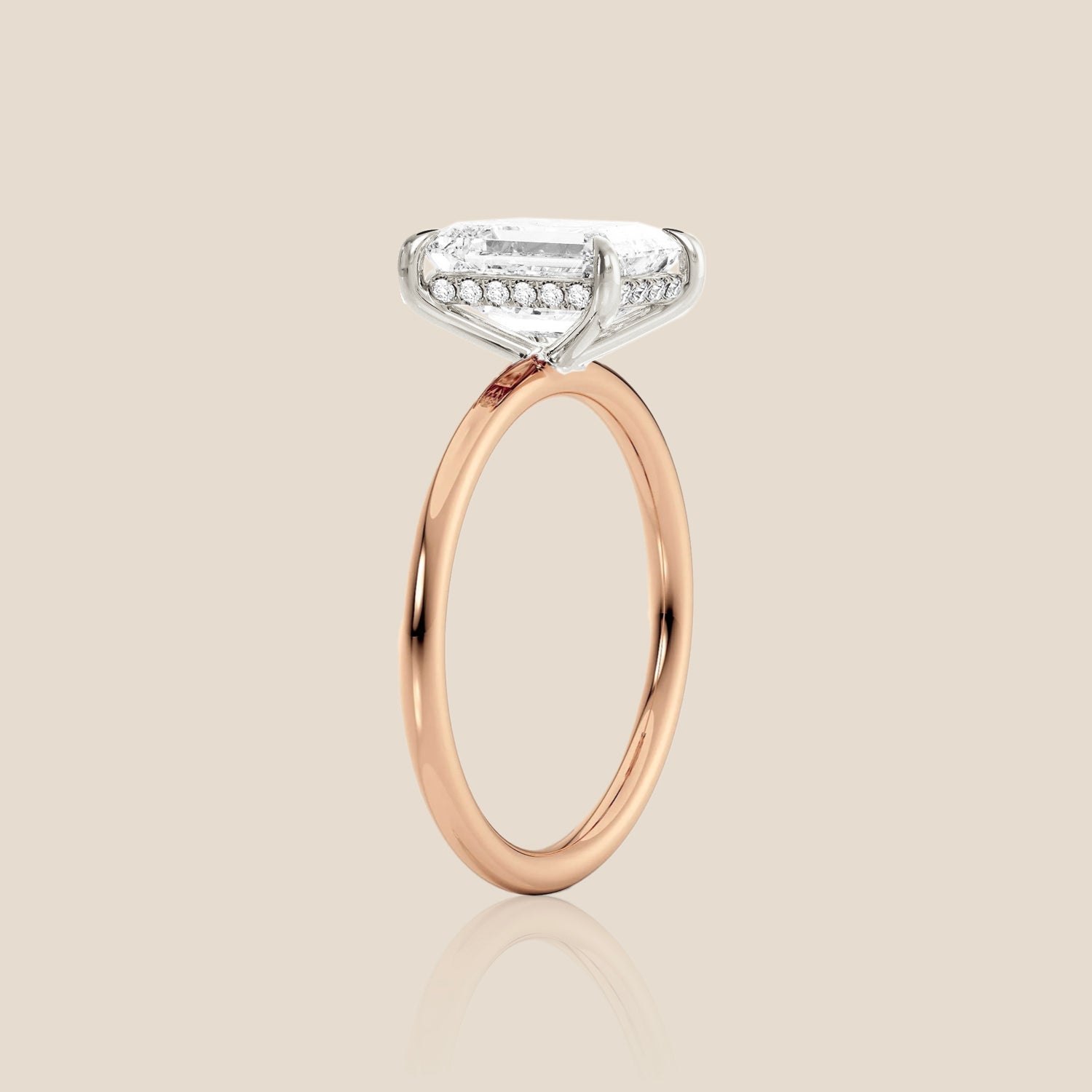 The Signature Solitaire with Hidden Halo Emerald