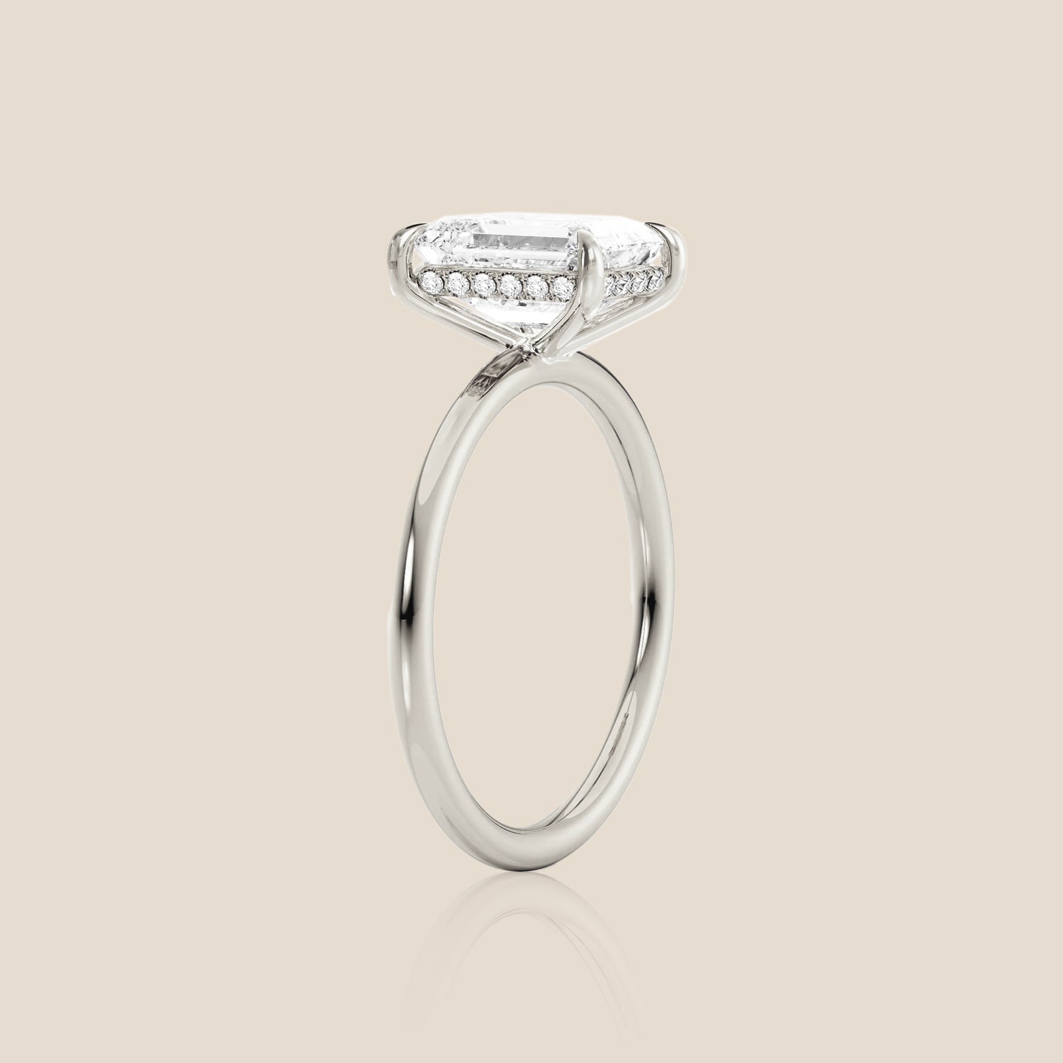 The Signature Solitaire with Hidden Halo Emerald
