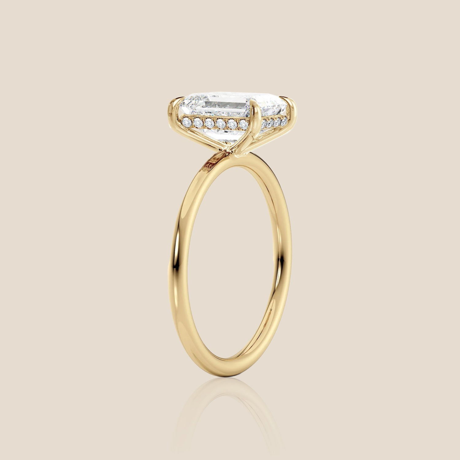 The Signature Solitaire with Hidden Halo Emerald