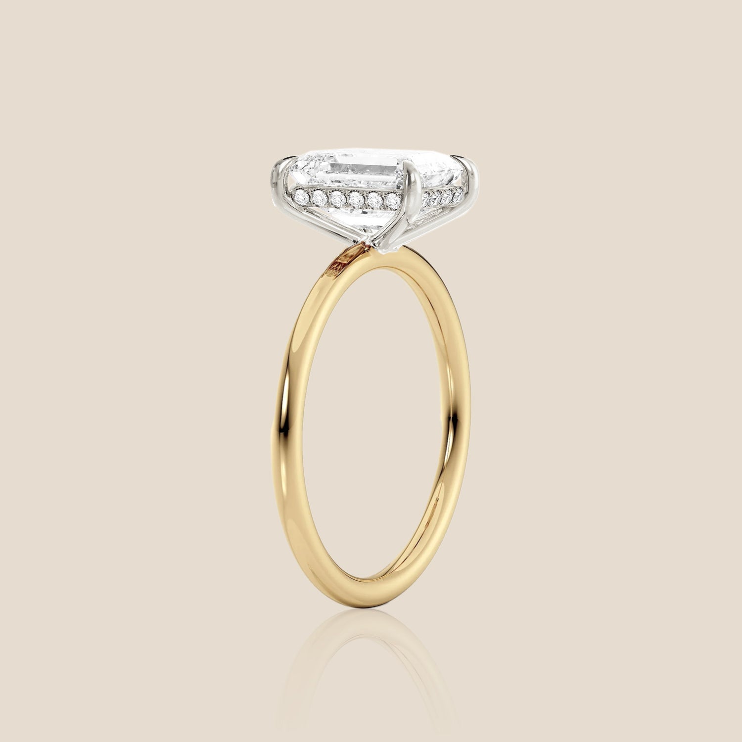 The Signature Solitaire with Hidden Halo Emerald