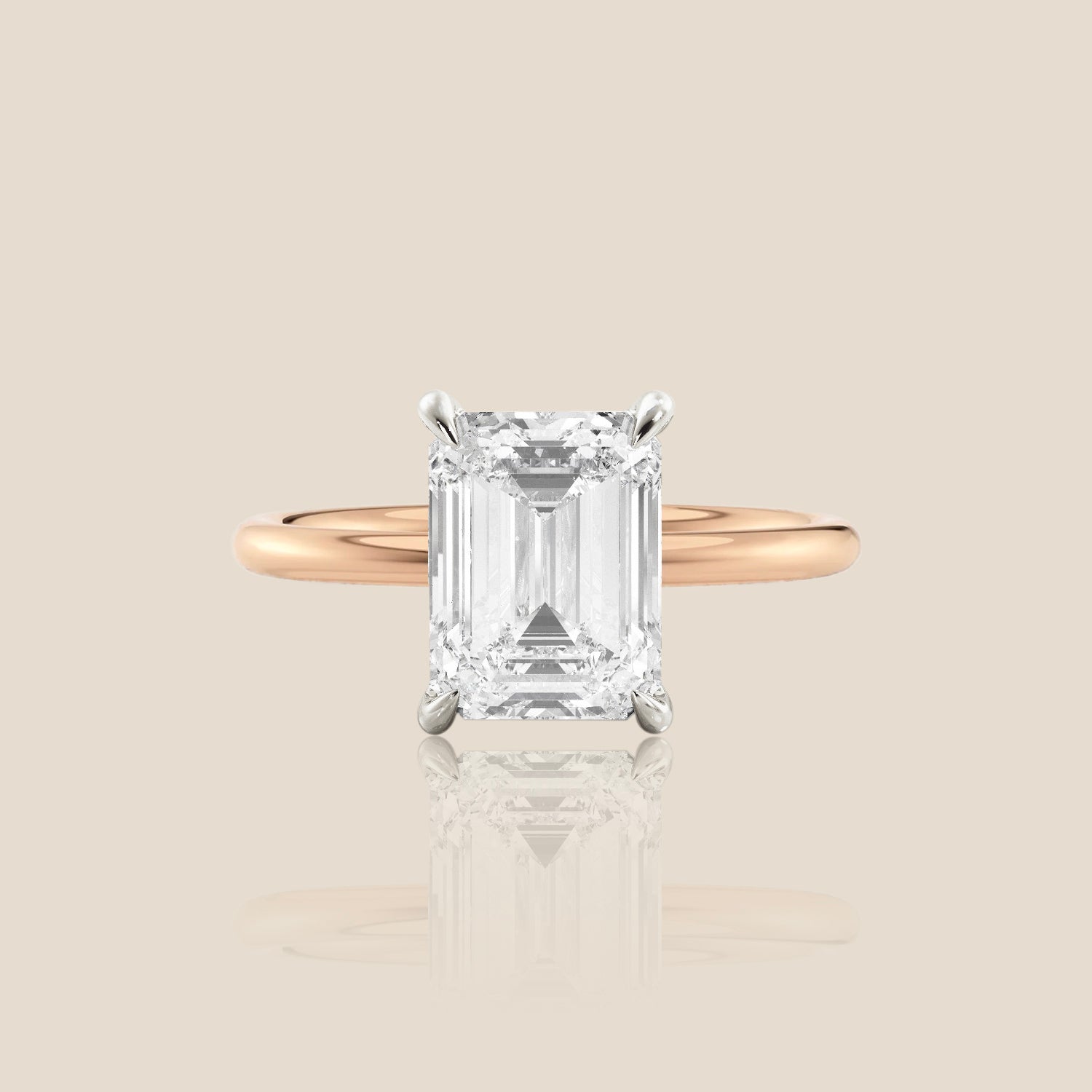 The Signature Solitaire with Hidden Halo Emerald