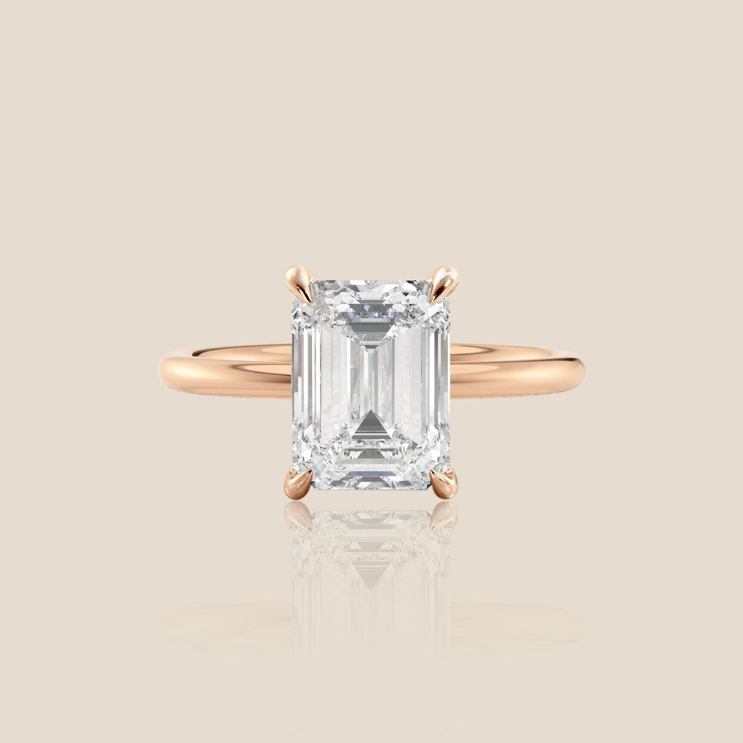 The Signature Solitaire with Hidden Halo Emerald