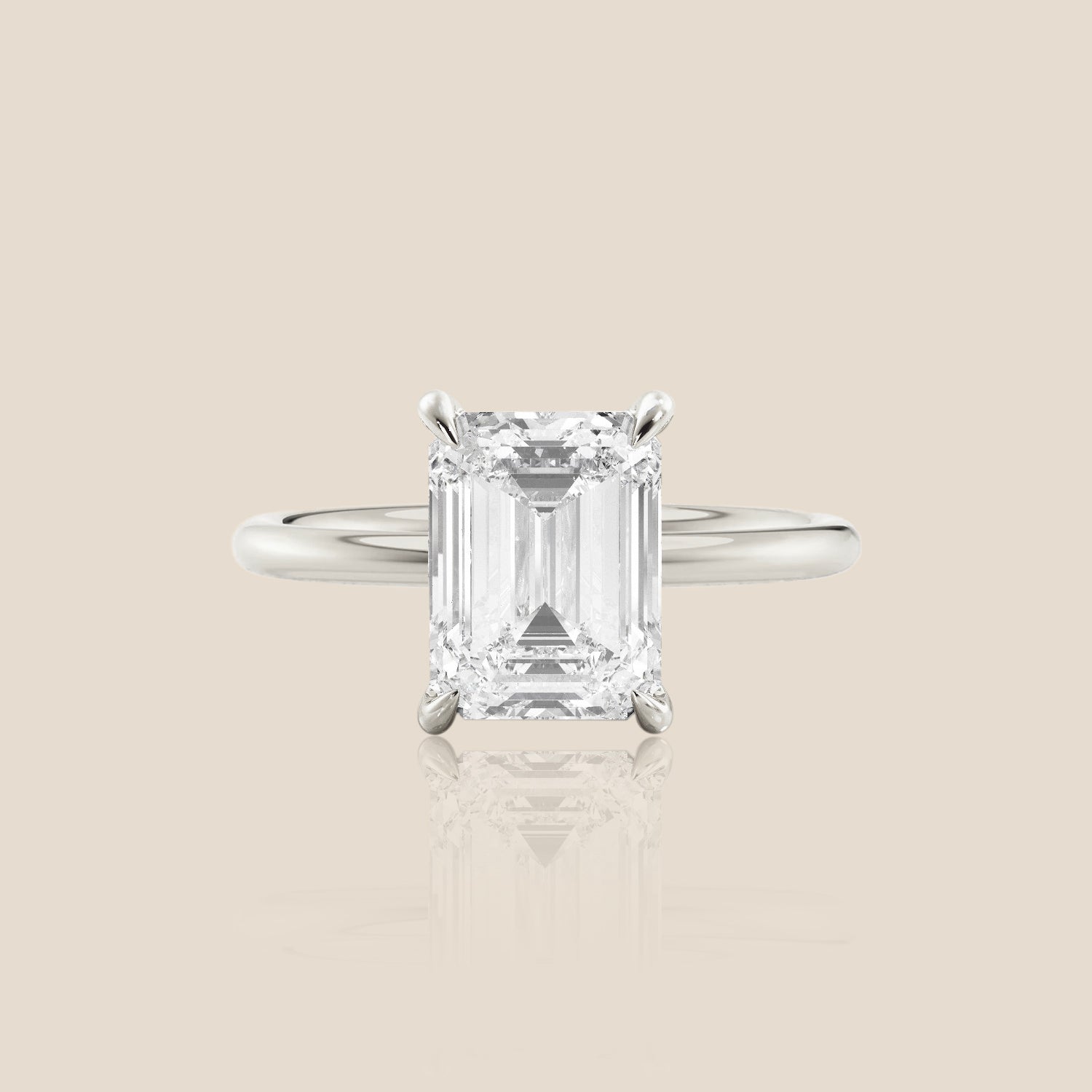 The Signature Solitaire with Hidden Halo Emerald