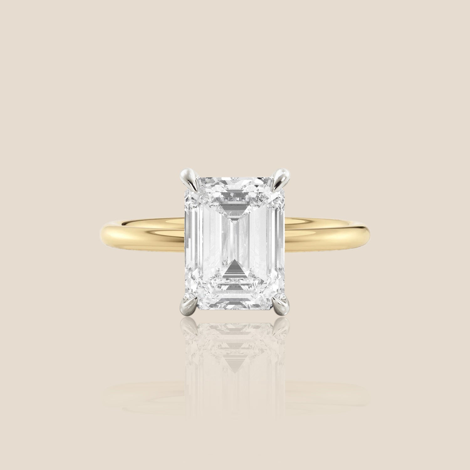 The Signature Solitaire with Hidden Halo Emerald
